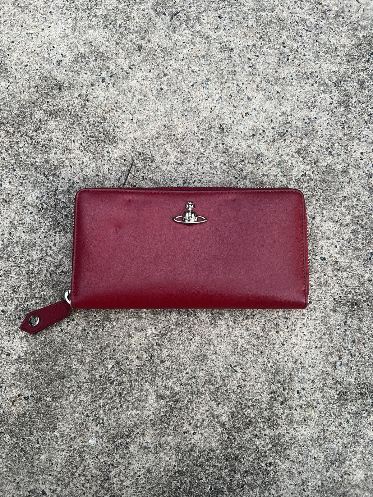 Vivienne Westwood burgundy leather wallet & cardholder