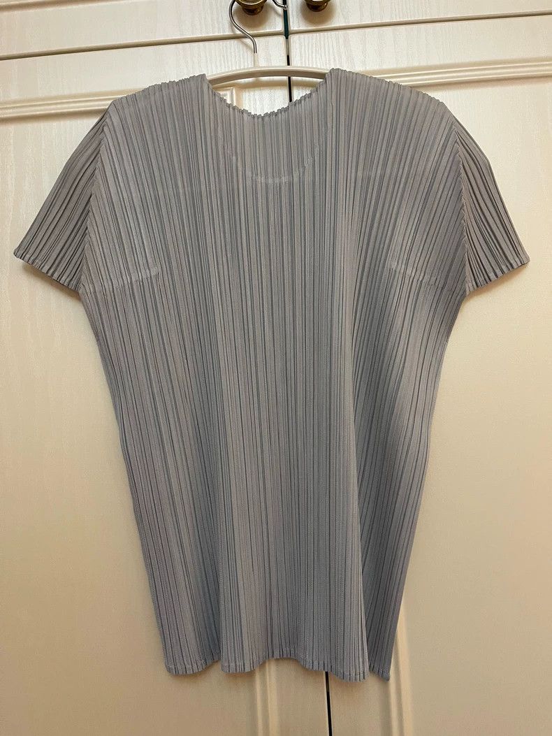 Issey Miyake issey miyake size:3 Grey pleated short sleeves Size XXS / US 00 / IT 34 - 2 Thumbnail