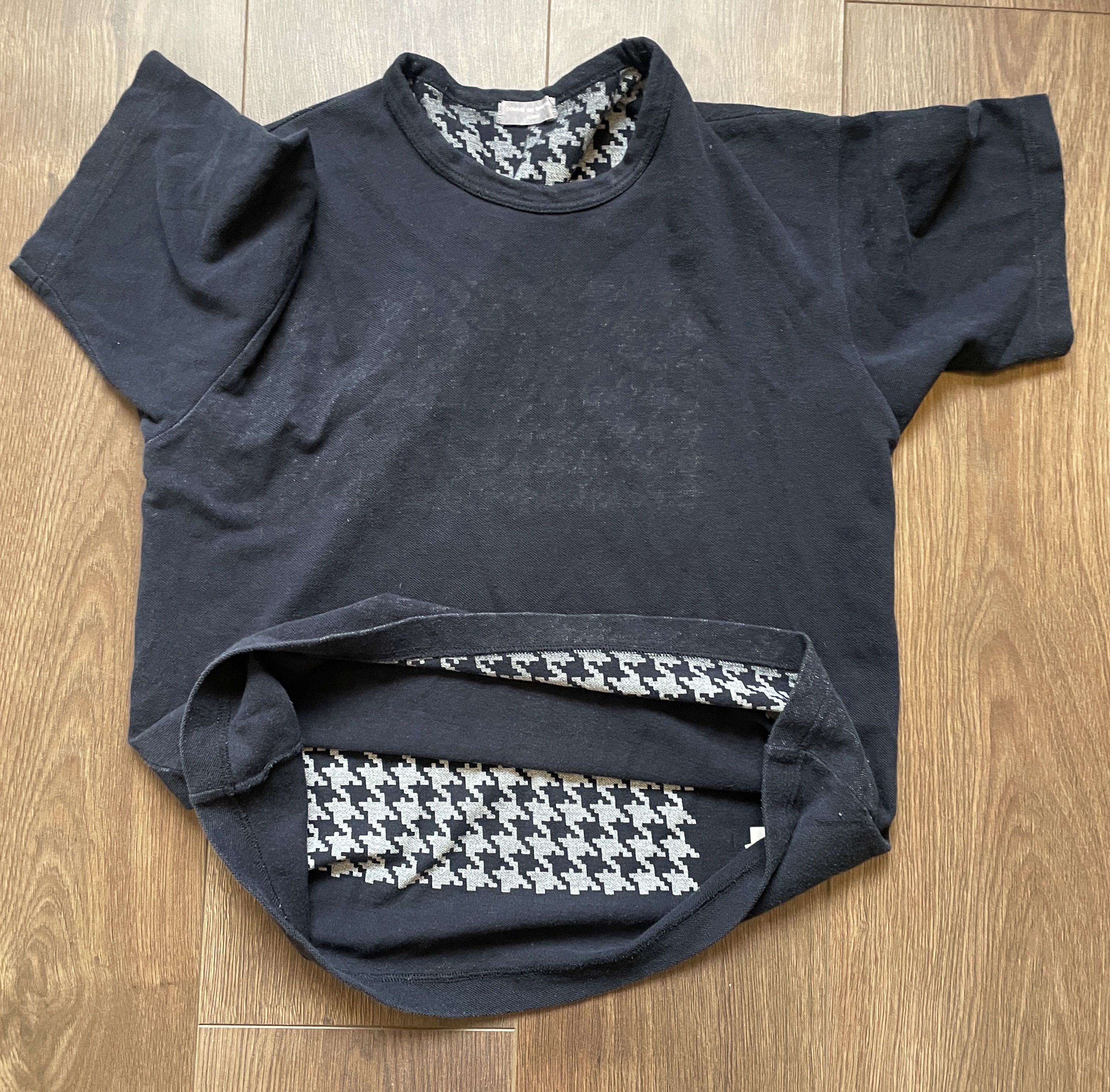Comme des Garcons Homme Comme Des Garcons Homme 2001 Reverse Houndstooth tee Size US M / EU 48-50 / 2 - 1 Thumbnail