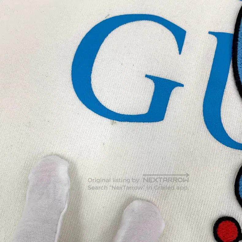 Gucci Gucci White Doraemon printed cotton hooded drawstring long Size L / US 10 / IT 46 - 9 Thumbnail