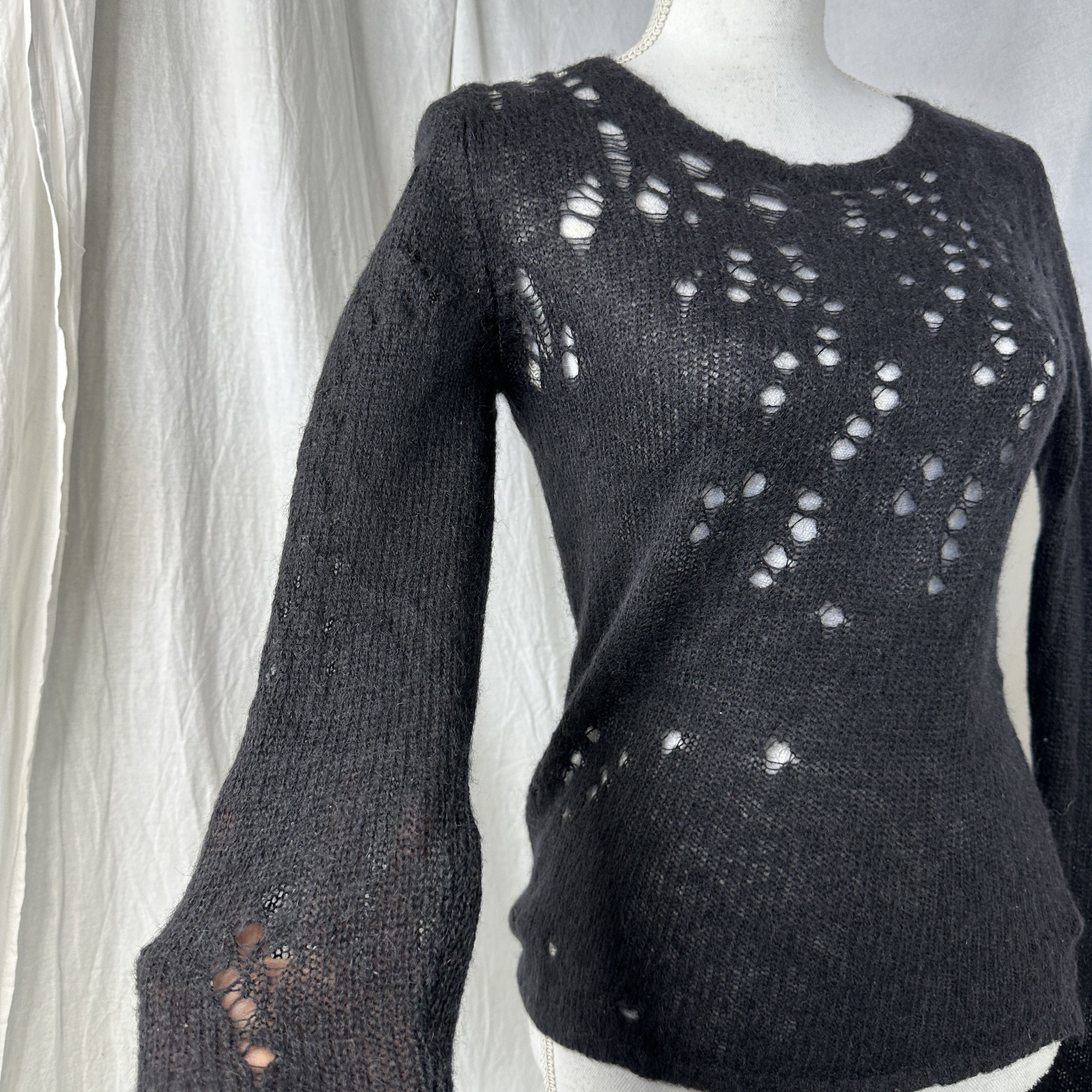 Isabel Marant × Vintage Vintage Y2K Opium Isabel Marant Mohair Distressed Sweater Size S / US 4 / IT 40 - 9 Thumbnail