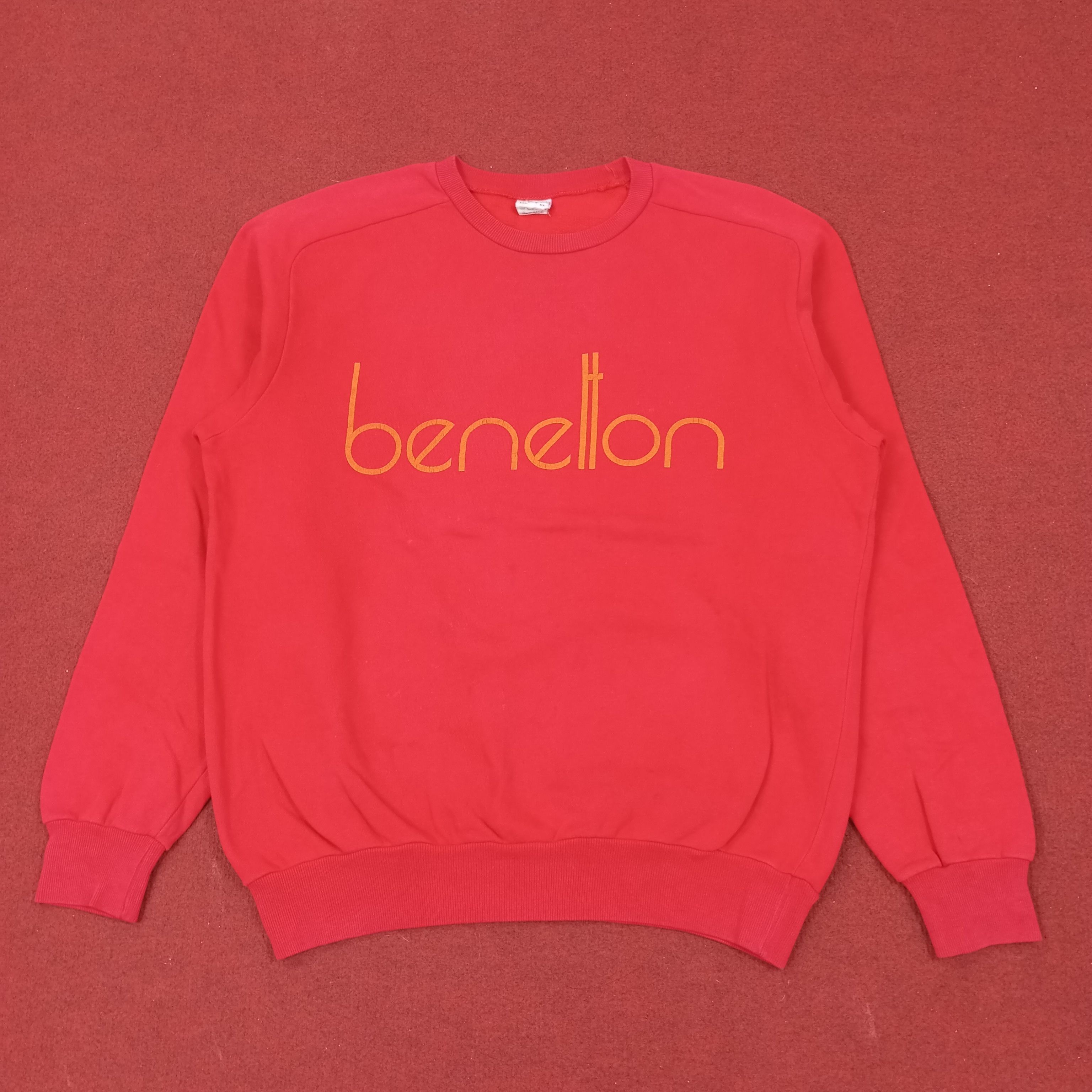 Benetton Benetton Spellout Design Vintage Sweatshirt c233n17 Size US XXL / EU 58 / 5 - 1 Thumbnail