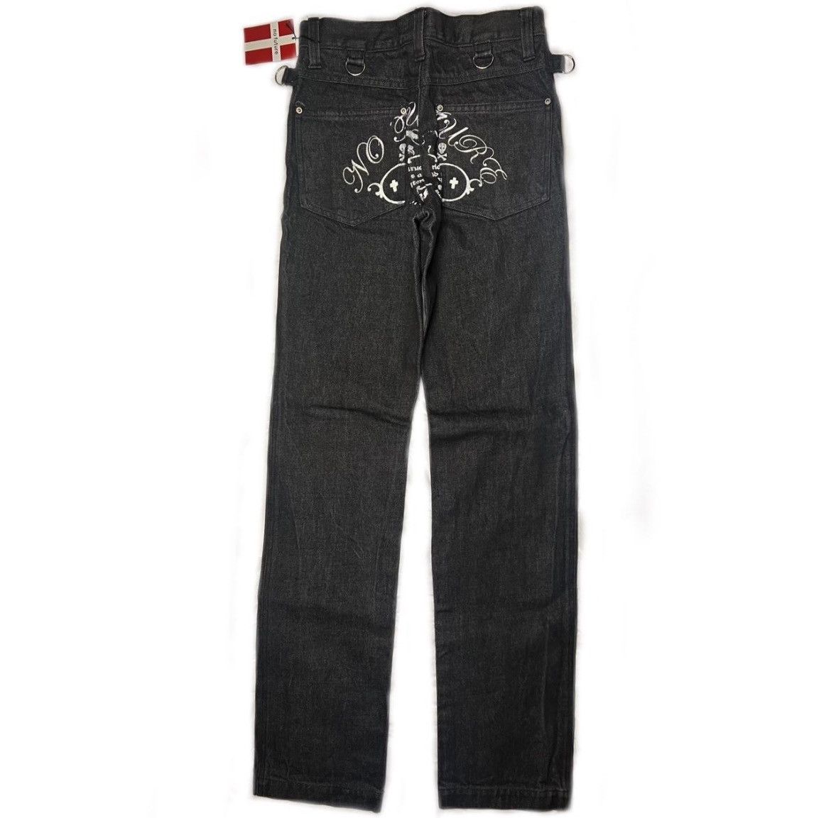 If Six Was Nine × Japanese Brand × KMRii Japanese Brand No Future Distressed Black Jeans Size US 27 - 2 Thumbnail