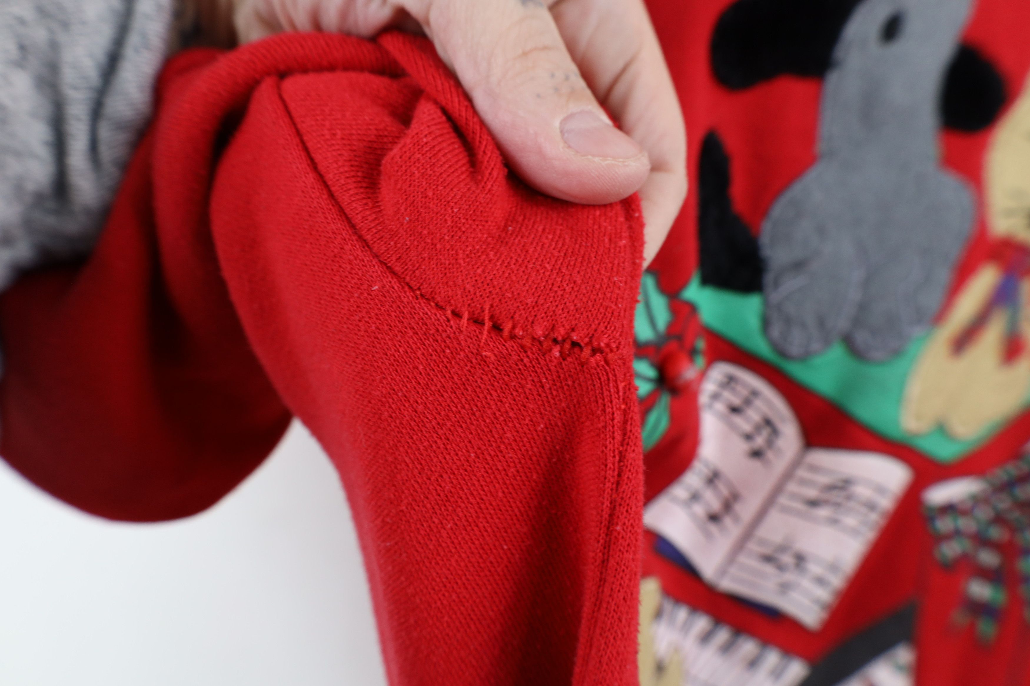Vintage Vintage 90s Cat Dog Piano Night Gown Sweatshirt Red Size M / US 6-8 / IT 42-44 - 7 Thumbnail