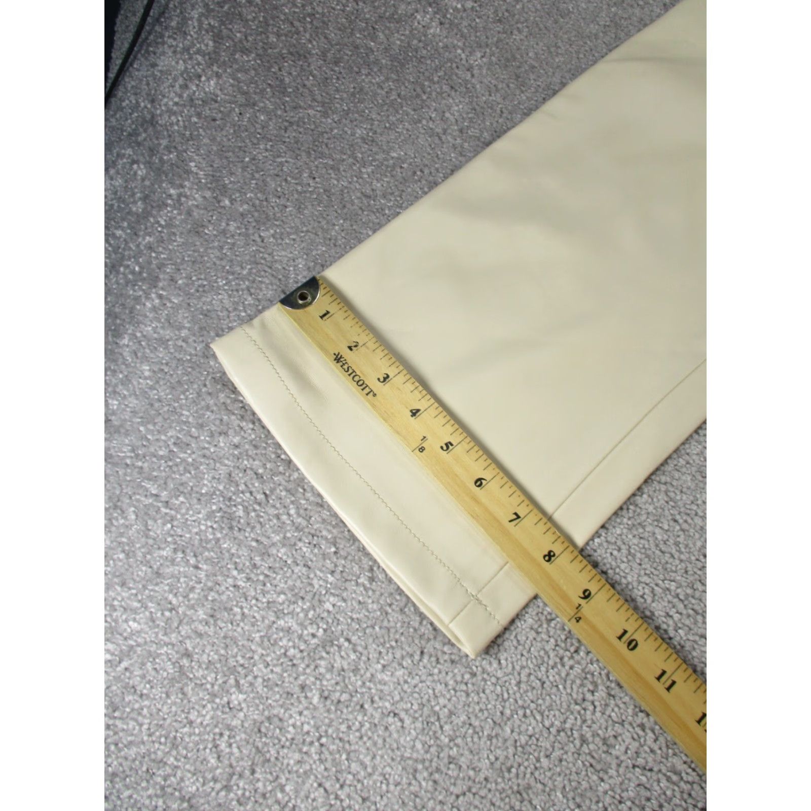 Zara Zara Pants Womens 4 Beige Faux Leather Straight Leg NEW Stains Size 27" / US 4 / IT 40 - 6 Thumbnail