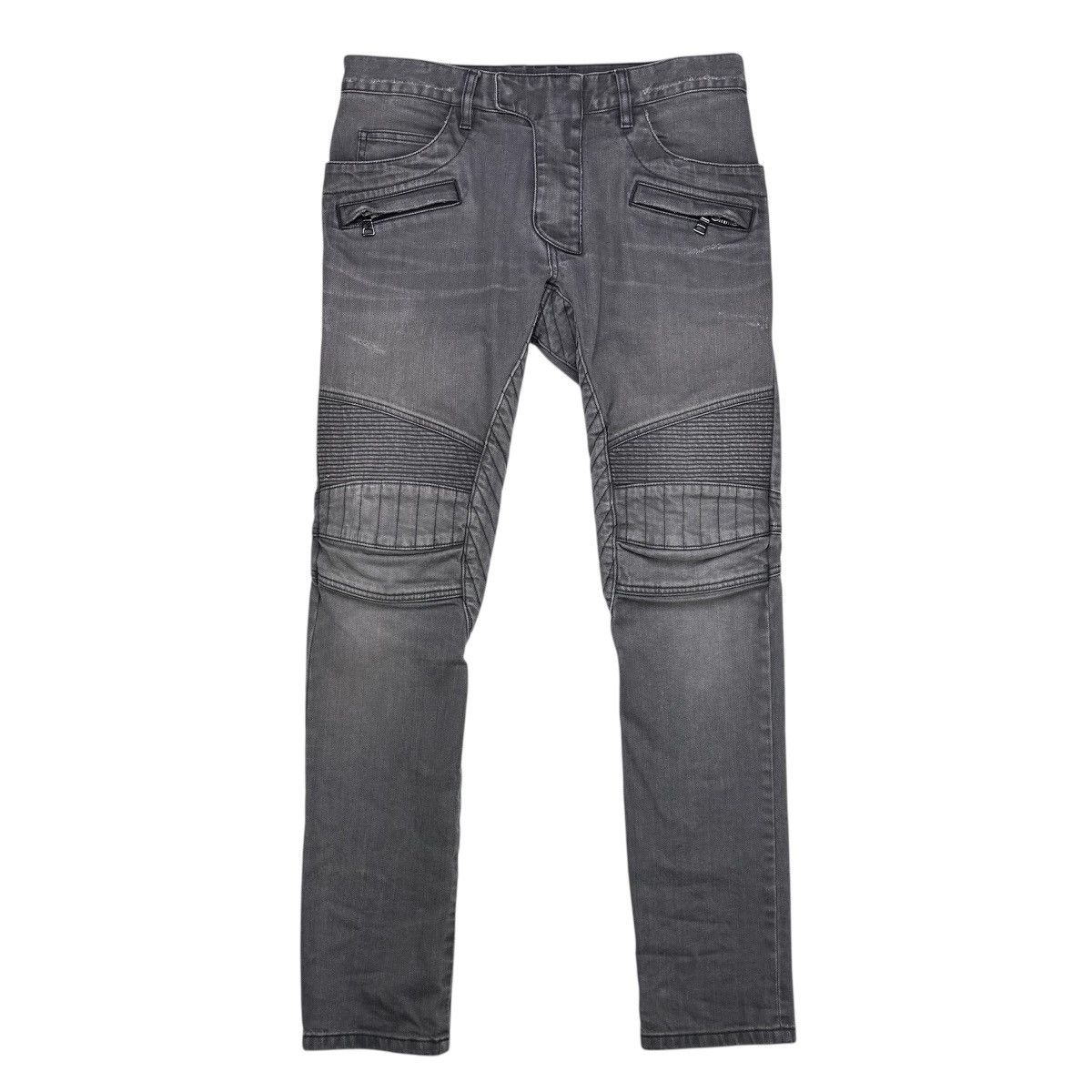 Balmain BALMAIN FW15 GRAY BIKER DENIM Size US 30 / EU 46 - 2 Thumbnail
