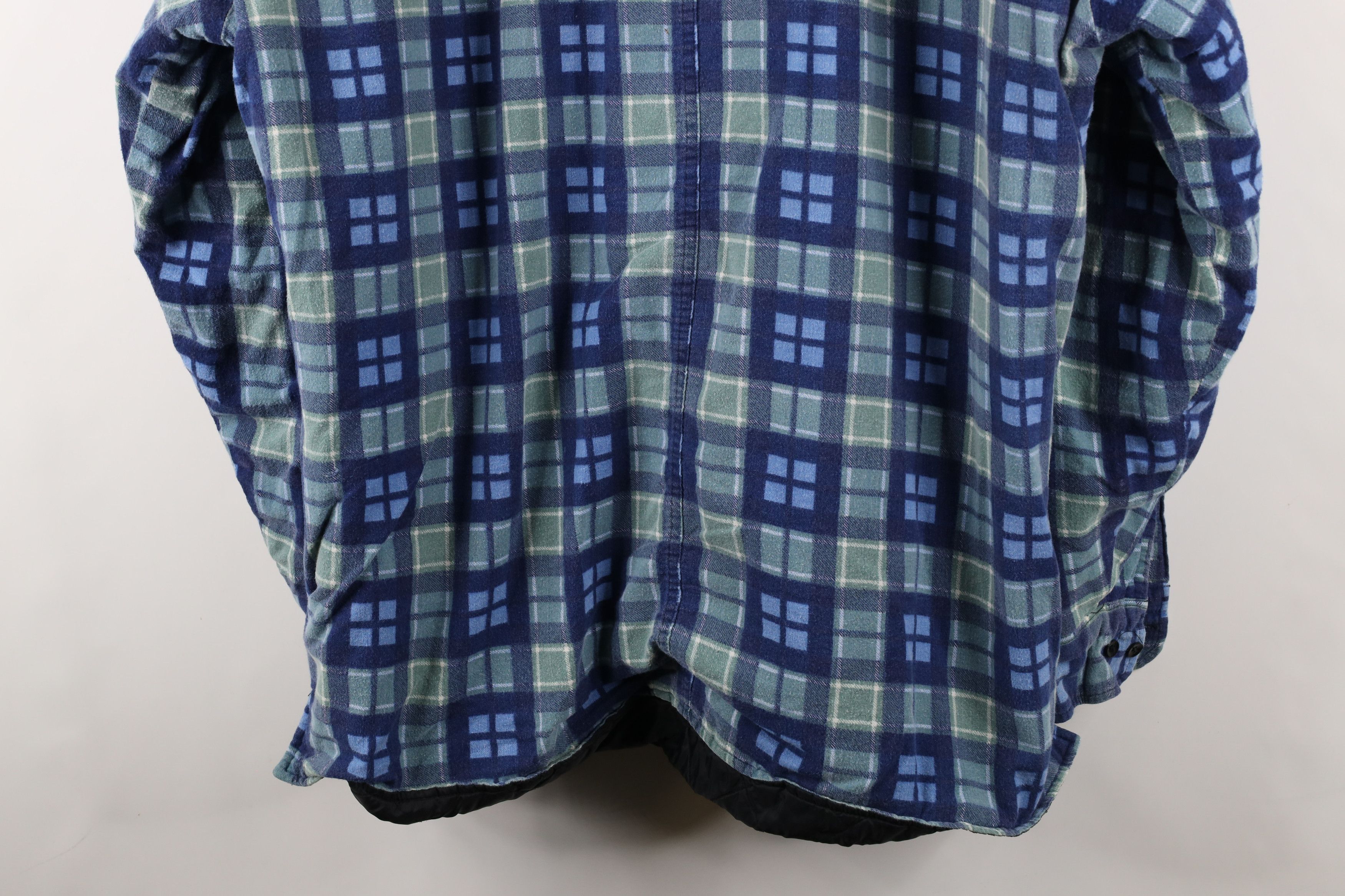 Vintage Vintage 90s Streetwear Flannel Quilted Button Shirt Jacket Size US XXL / EU 58 / 5 - 14 Thumbnail