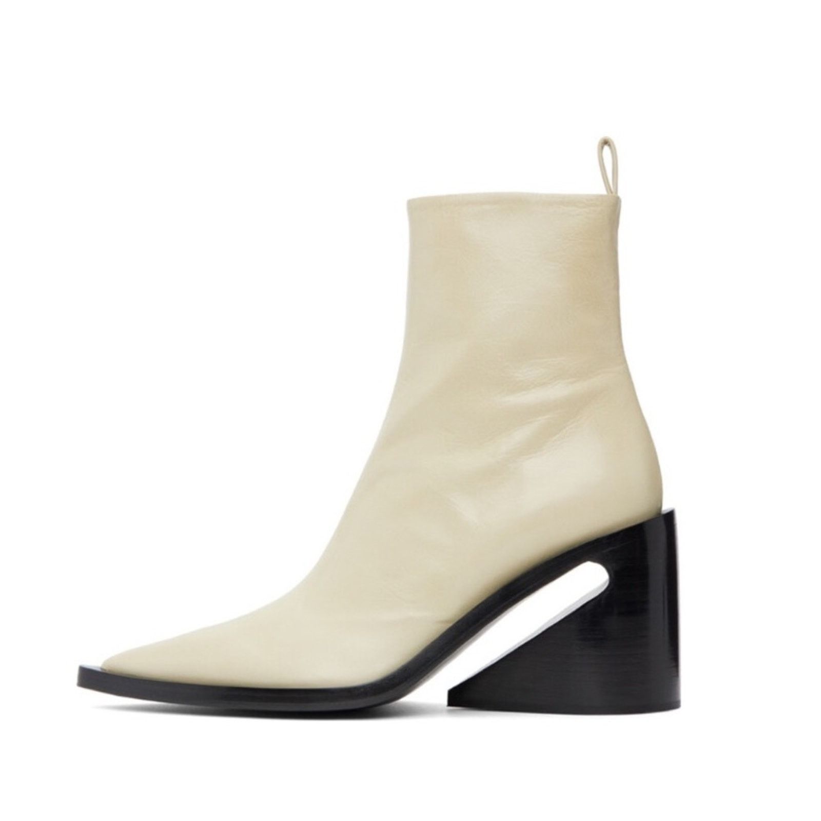 Jil Sander Jil Sander Neutral 80 Dune Leather Pointy Ankle Tripon Boots Size US 8 / IT 38 - 2 Thumbnail
