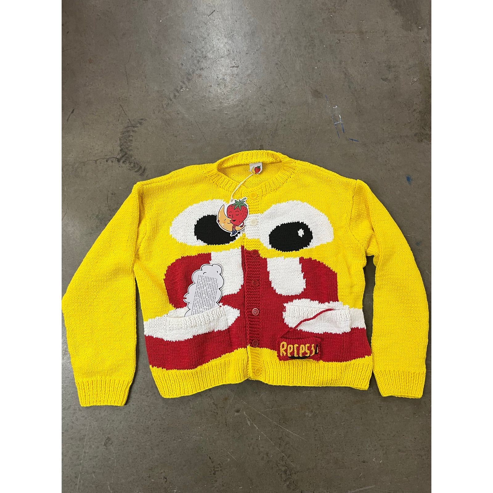 Sky High Farm Workwear SKY HIGH FARM - ICE CREAM HAND KNIT CARDIGAN /YELLOW/ L /NWT Size US L / EU 52-54 / 3 - 3 Thumbnail