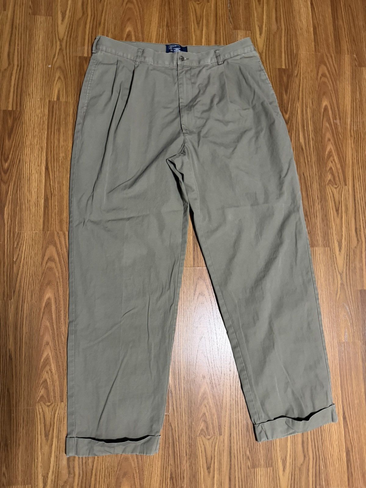Polo Ralph Lauren VTG Polo Ralph Lauren pleated cuffed chino pant size 38x32 Size US 38 / EU 54 - 2 Thumbnail