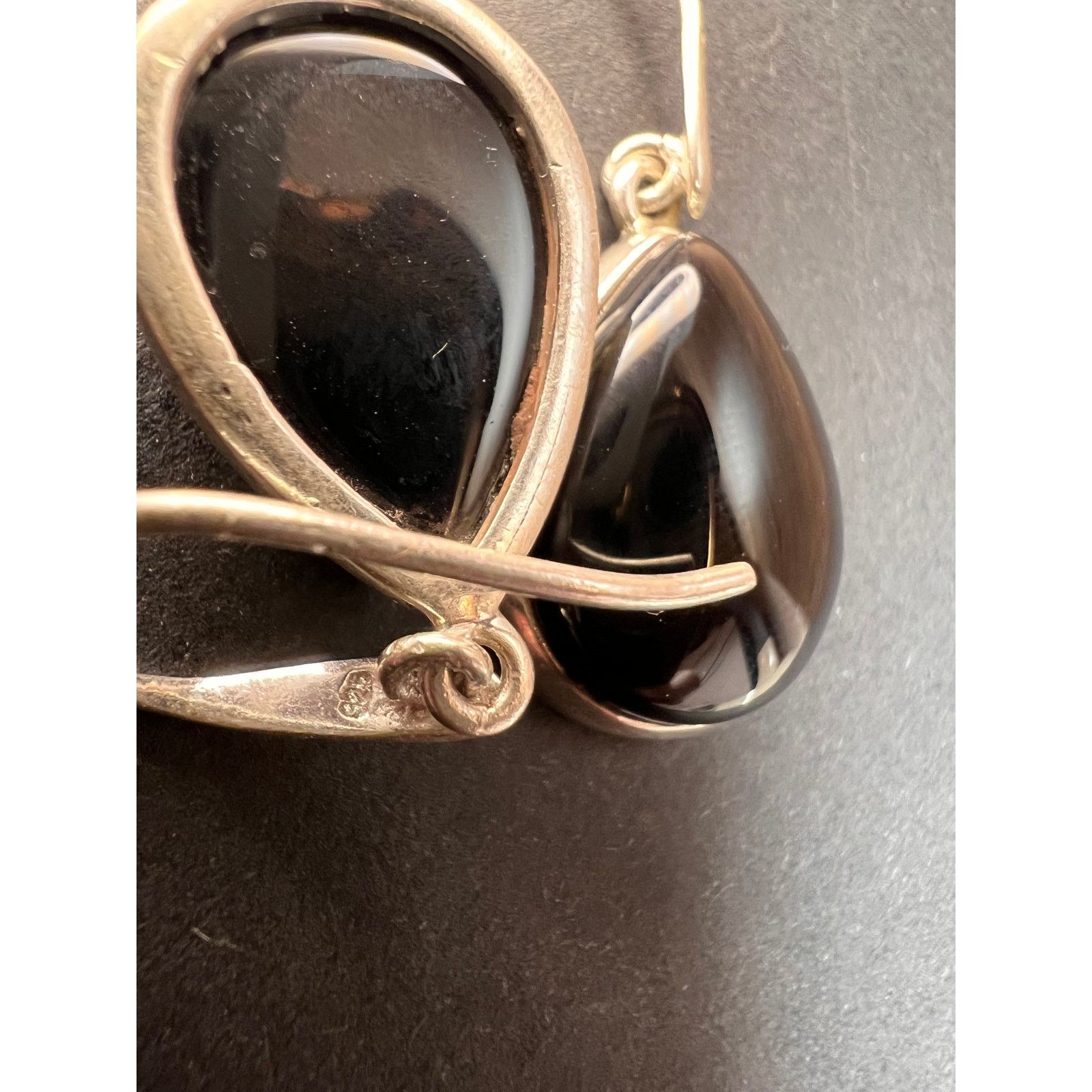 Other NEW Black onyx sterling silver teardrop earrings 7.57 grams Size ONE SIZE - 6 Thumbnail