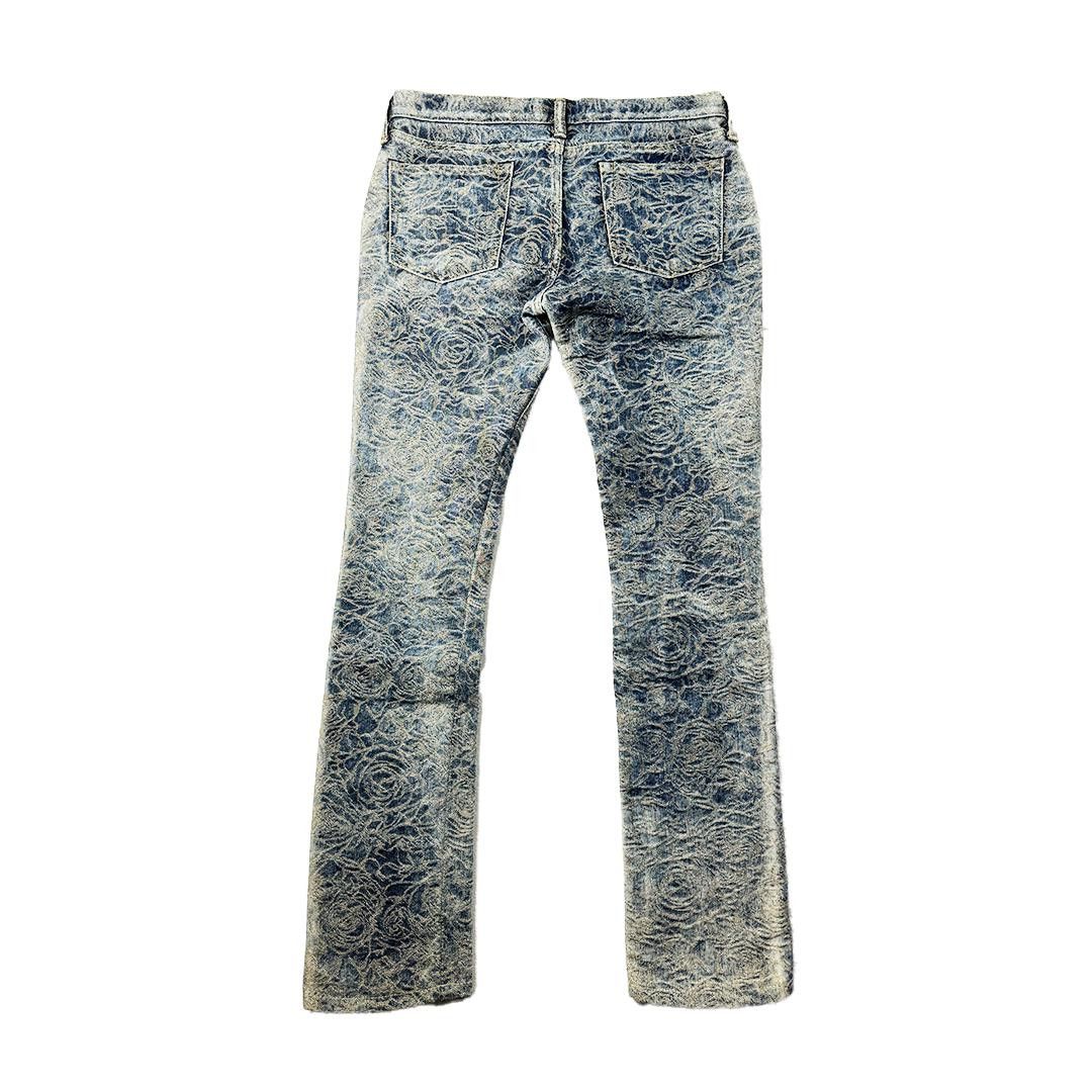 Issey Miyake Issey Miyake 2007 'Rose' Jacquard Embroidered Denim (2) Size 26" / US 2 / IT 38 - 2 Thumbnail