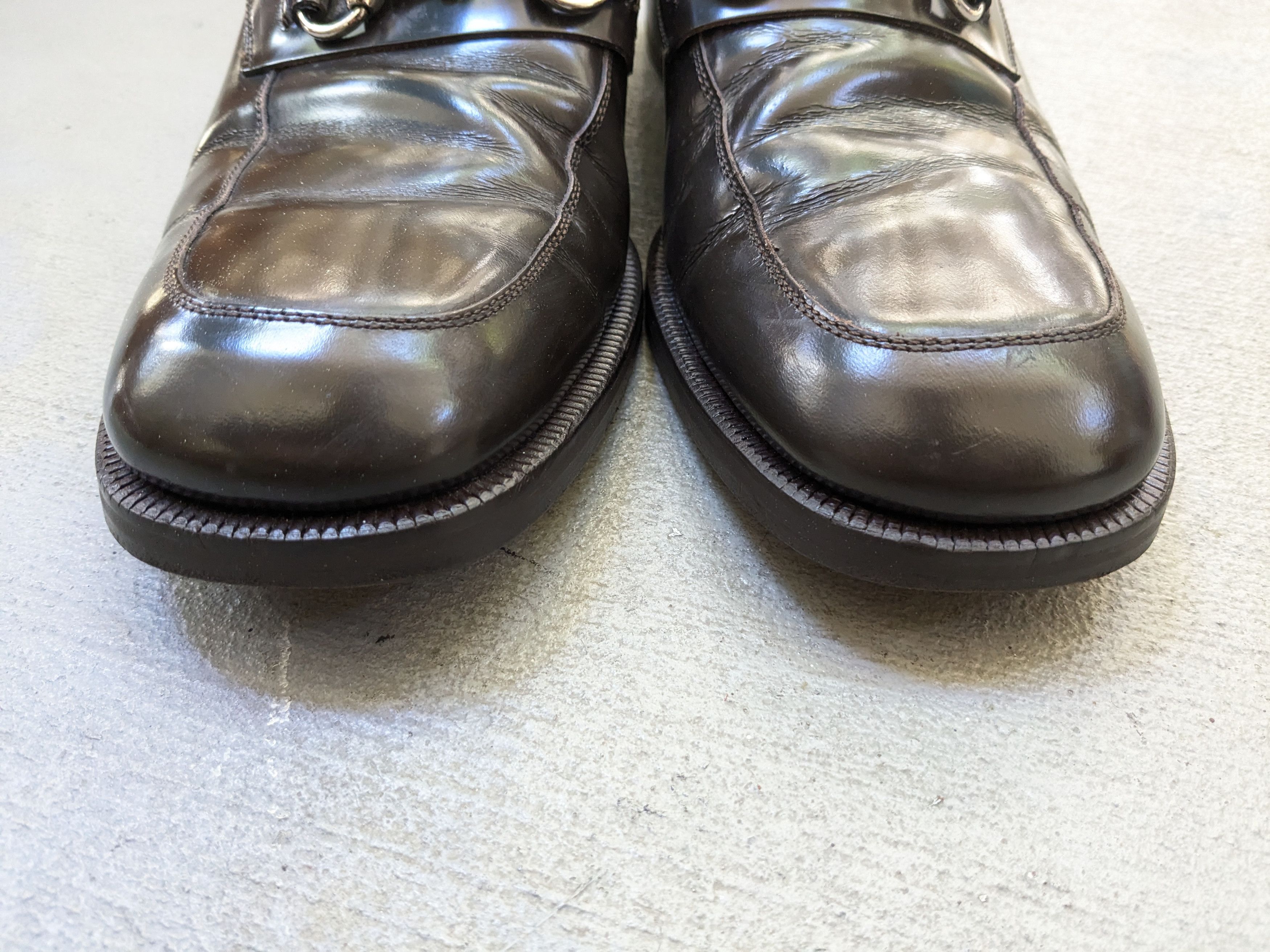 Gucci × Vintage Gucci Horsebit Loafers Brown 10 Slip Ons Snaffle Leather Size US 10 / EU 43 - 2 Thumbnail