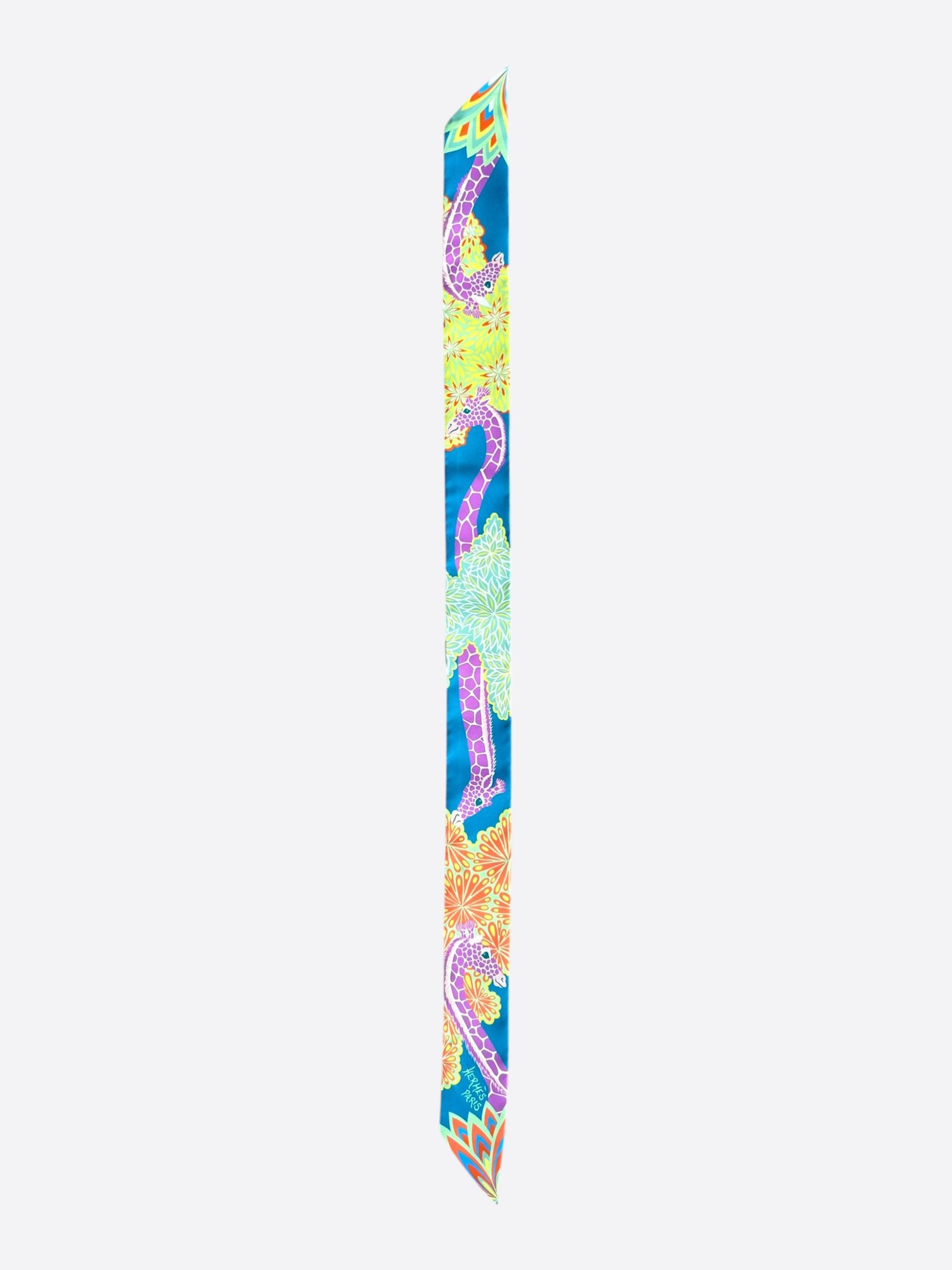 Hermes Hermes Blue & Pink The Three Graces Twilly Size ONE SIZE - 1 Thumbnail