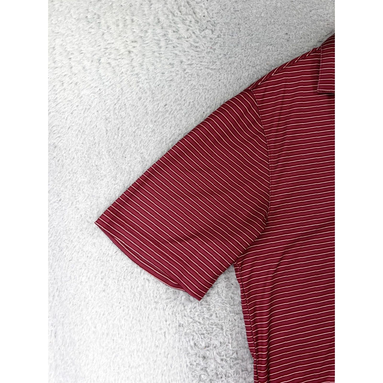 Vintage VINTAGE Greg Norman Polo Shirt Mens M Red Stripe Short Sleeve Golf Polyester Size US M / EU 48-50 / 2 - 6 Thumbnail