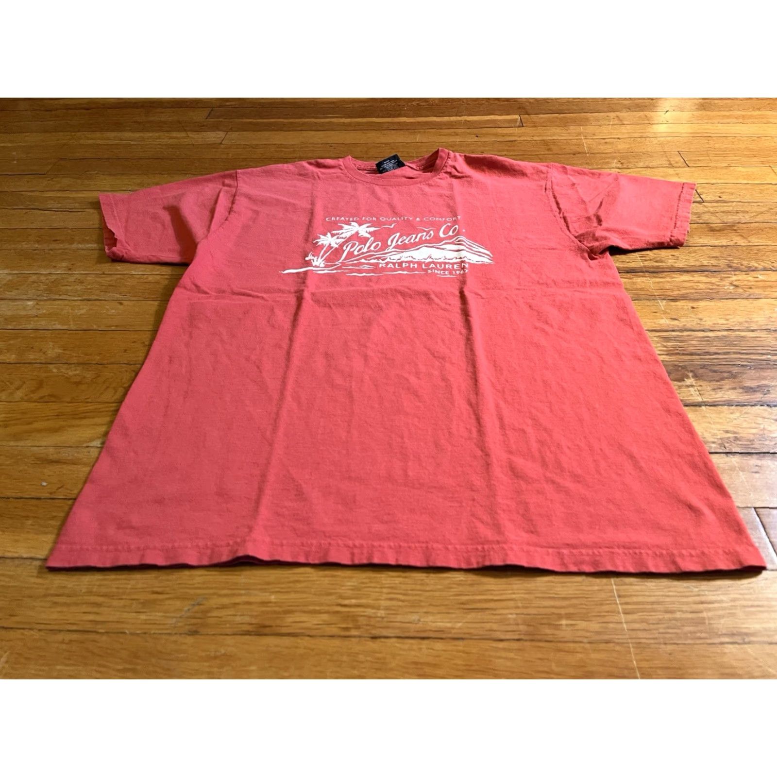 Polo Ralph Lauren VINTAGE Polo Ralph Lauren Polo Jeans Co Mountain Shirt Men’s M Red Logo Crew Neck Short Sleeve T-Shirt 2000s Mens Size US M / EU 48-50 / 2 - 2 Thumbnail
