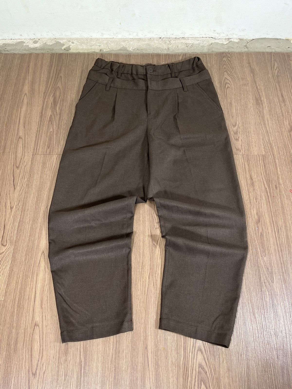 Frapbois Frapbois Double Waist Tailored Trousers Brown Size US 32 / EU 48 - 3 Thumbnail