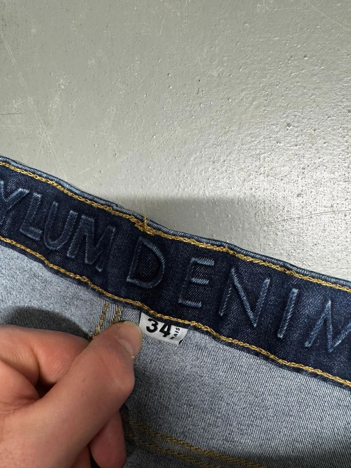 Designer Stylish Asylum Denim Distressed Denim Shorts with Stripes Size US 34 / EU 50 - 5 Thumbnail