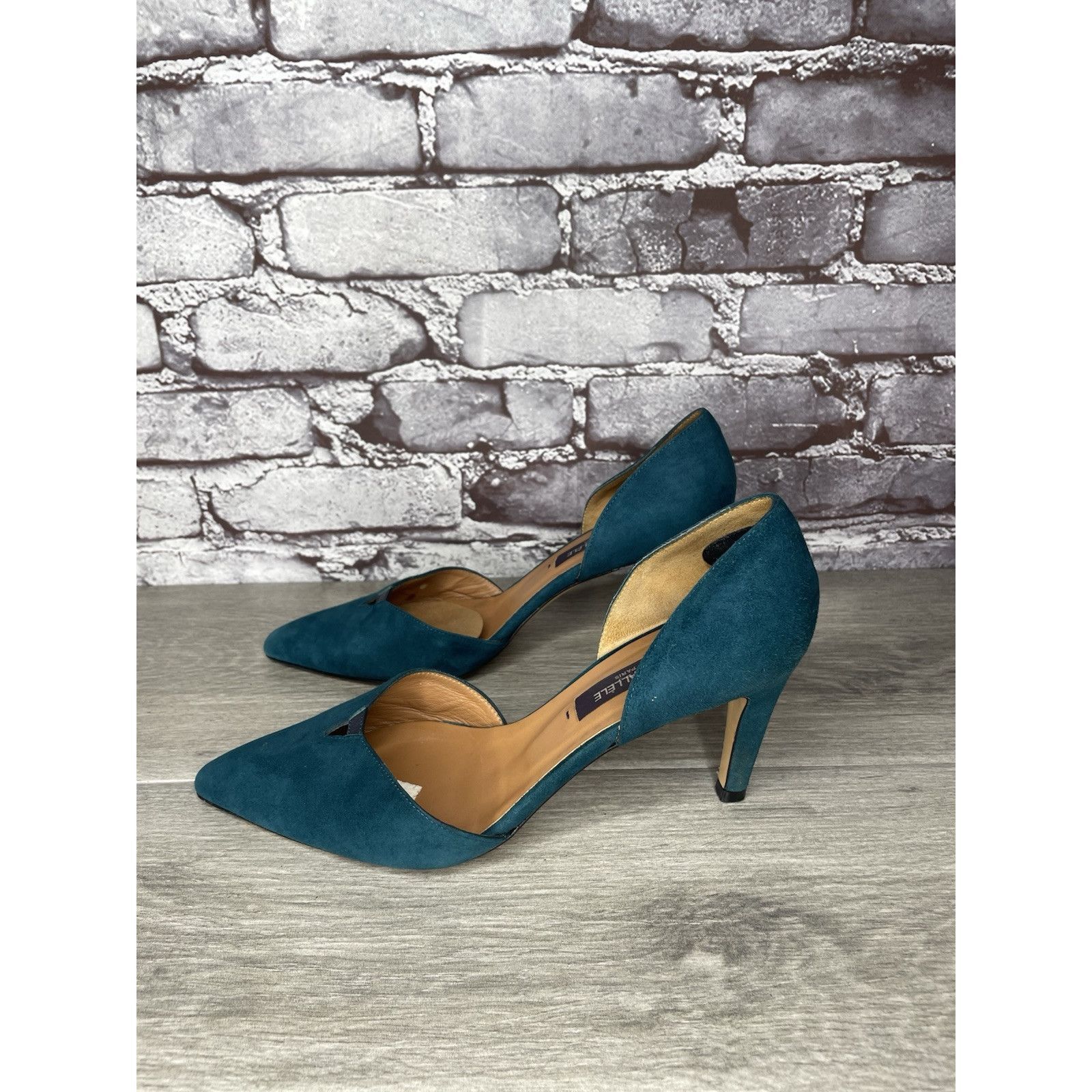 Other Parallele Blue Suede Leather Pointed Toe Stilettos Heels Wom Size US 7.5 / IT 37.5 - 22 Thumbnail