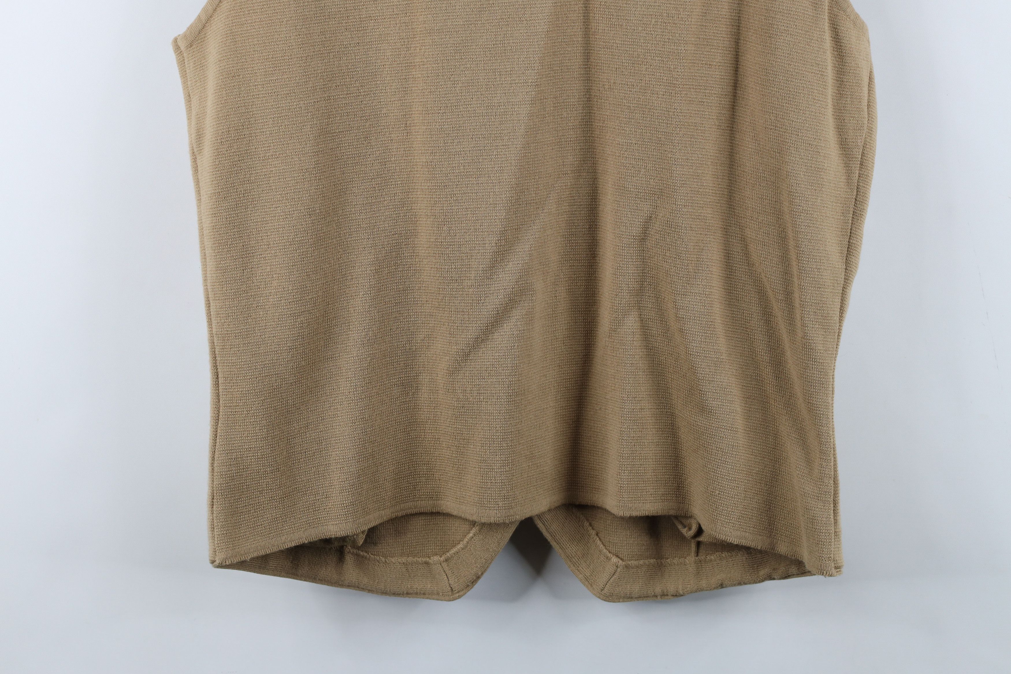 Vintage Vintage 70s Streetwear Blank Wool Blend Knit Sweater Vest Size US L / EU 52-54 / 3 - 14 Thumbnail
