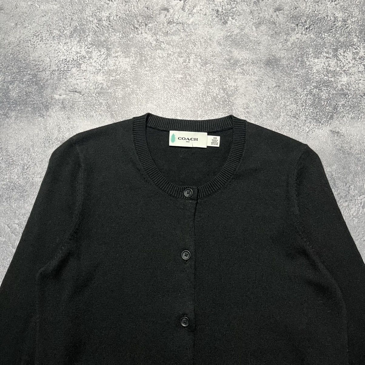 Coach Coach Black Cardigan Sweater Luxury Designer Size XXS / US 00 / IT 34 - 2 Thumbnail