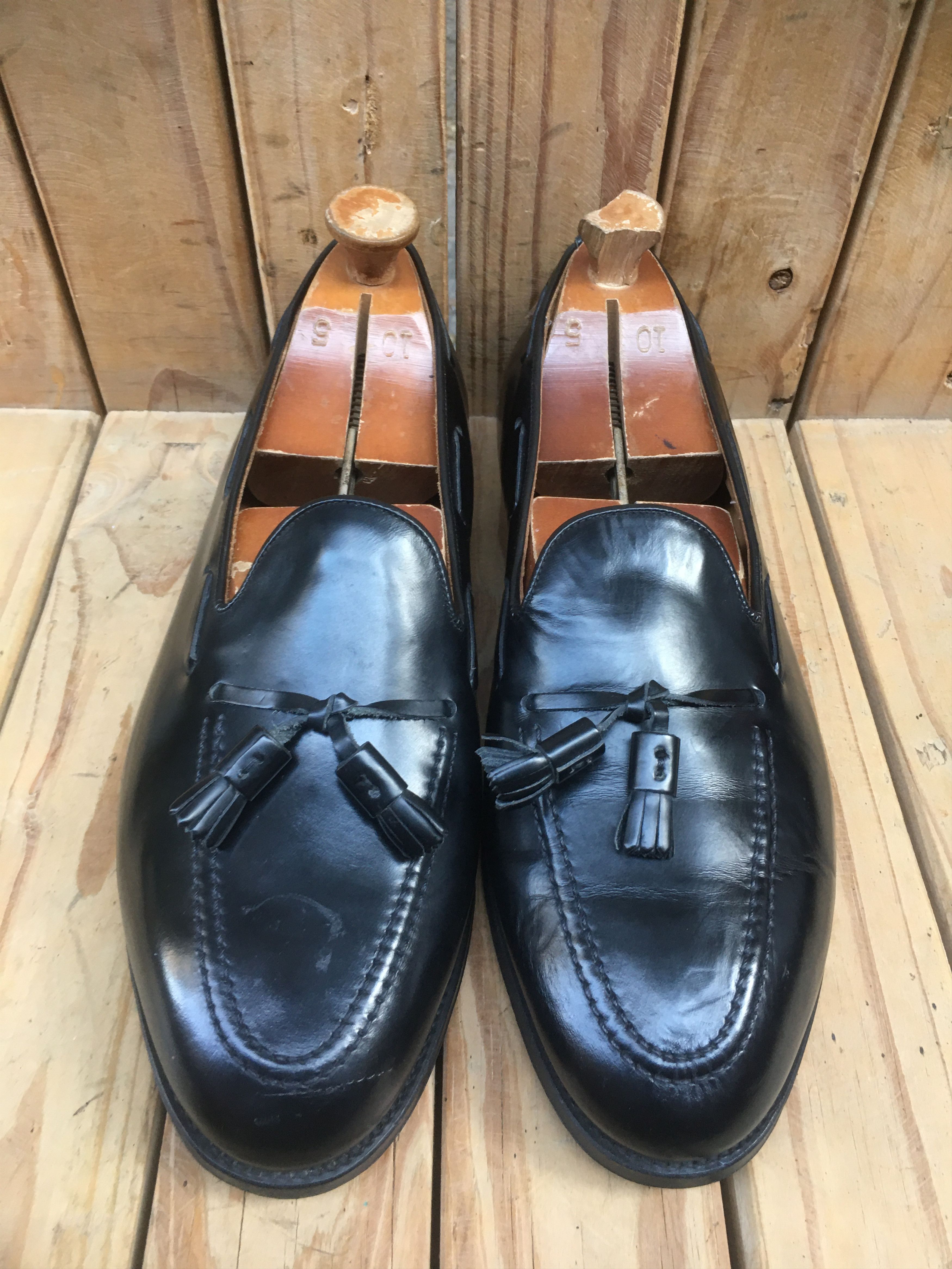 Alfred Sargent Alfred Sargent black Slip On Tassled Loafers Size US 12 Size US 12 / EU 45 - 3 Thumbnail