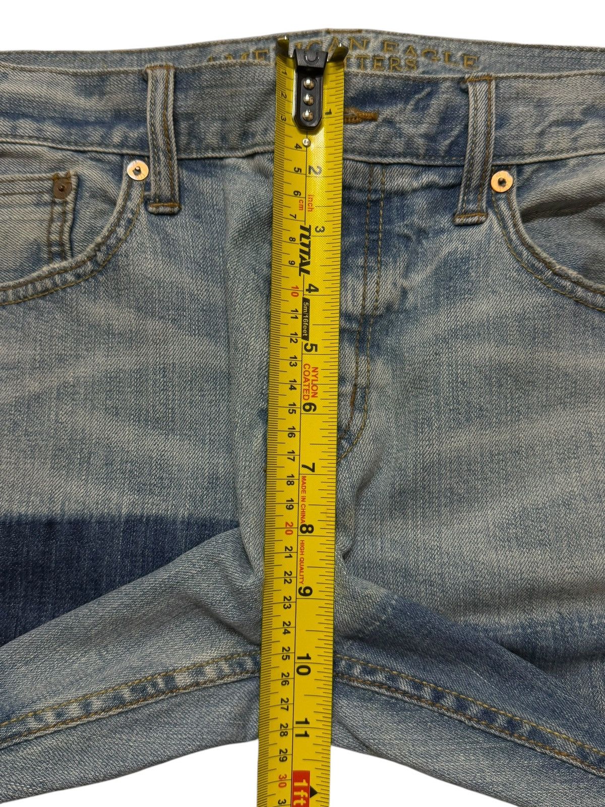 Number (N)ine Vintage Y2K Japanese Brand Blue Faded Wash Distress Straight Size US 34 / EU 50 - 11 Thumbnail