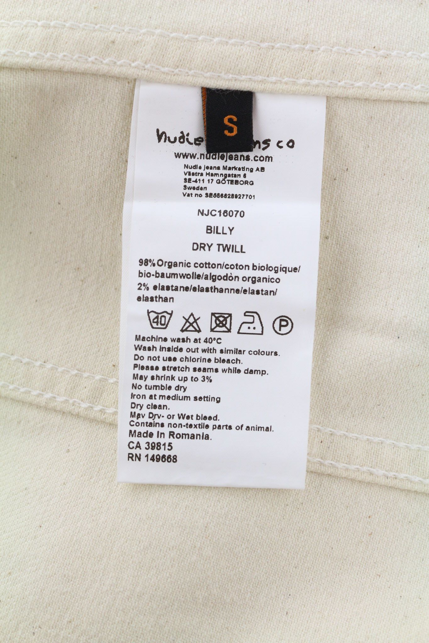 Nudie Jeans BILLY S Dry Twill Cotton Denim Jacket 81596 Size US S / EU 44-46 / 1 - 6 Thumbnail