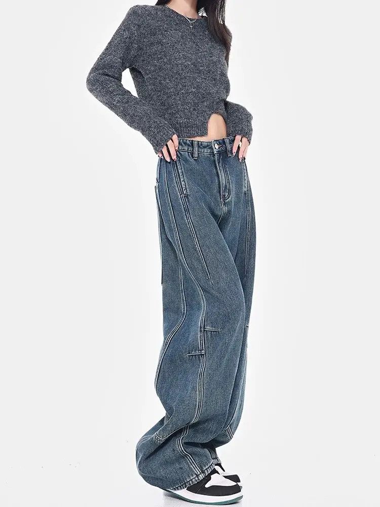 Japanese Brand × Jean Retro loose casual wide leg jeans Size US 32 / EU 48 - 3 Thumbnail