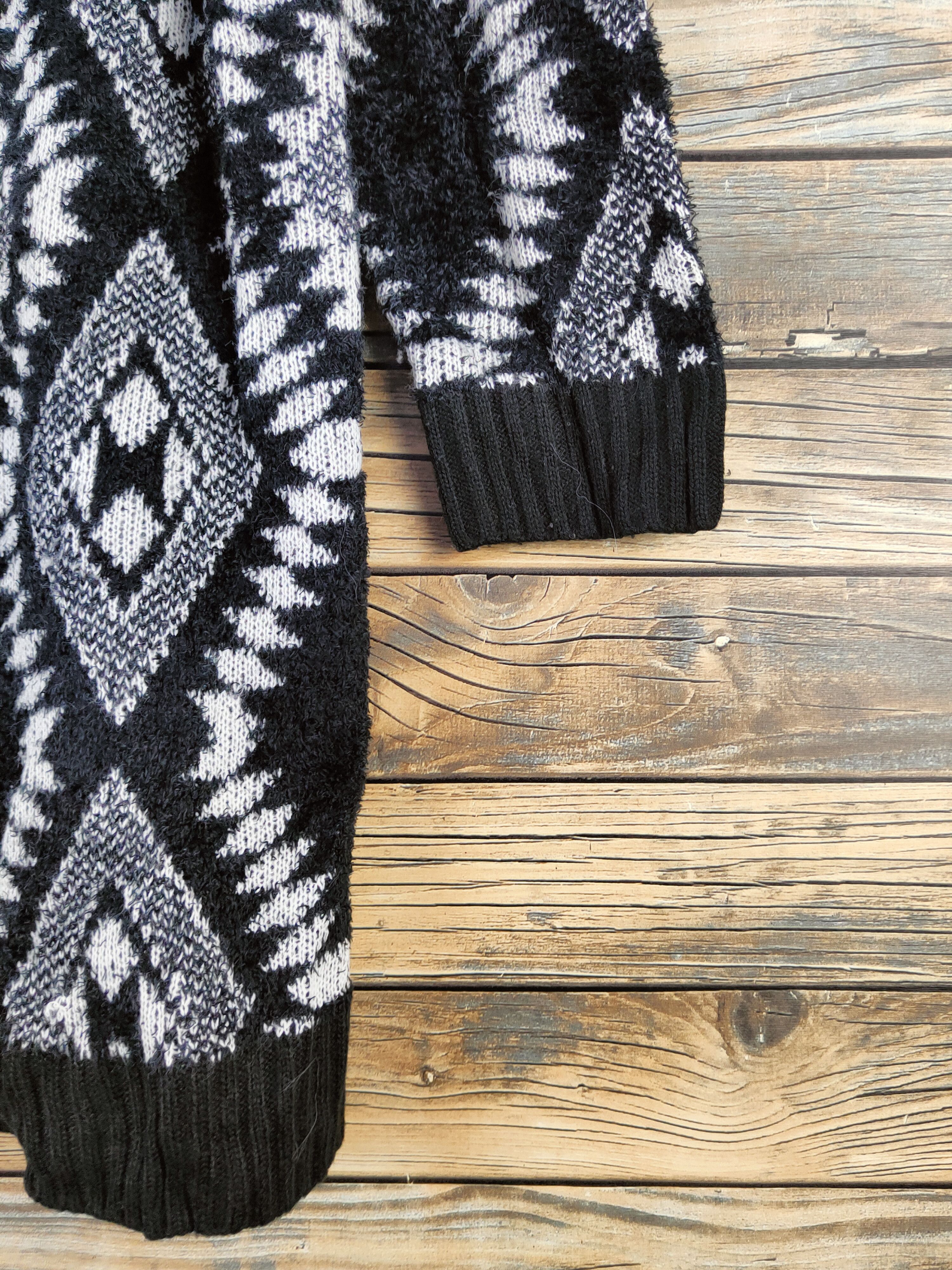 Japanese Brand DL Raf Raf Black White Knitwear Cardigan #46-1012 Size L / US 10 / IT 46 - 6 Thumbnail