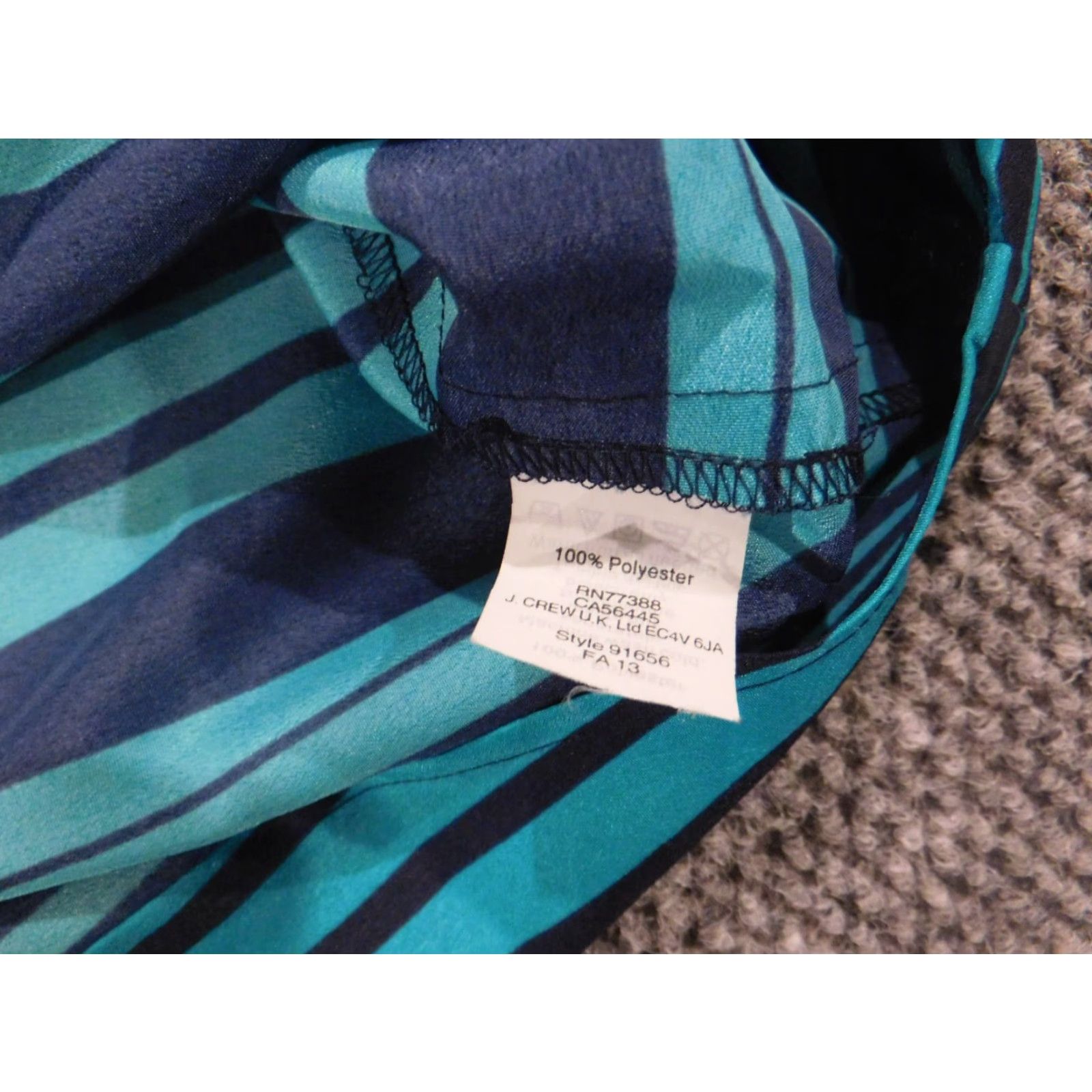 J.Crew J.Crew Blouse Womens Sleeveless Blue Striped Knit Button Crew Neck Pullover Casual Regular Size 2 Polyester Stretch Size XS / US 0-2 / IT 36-38 - 6 Thumbnail