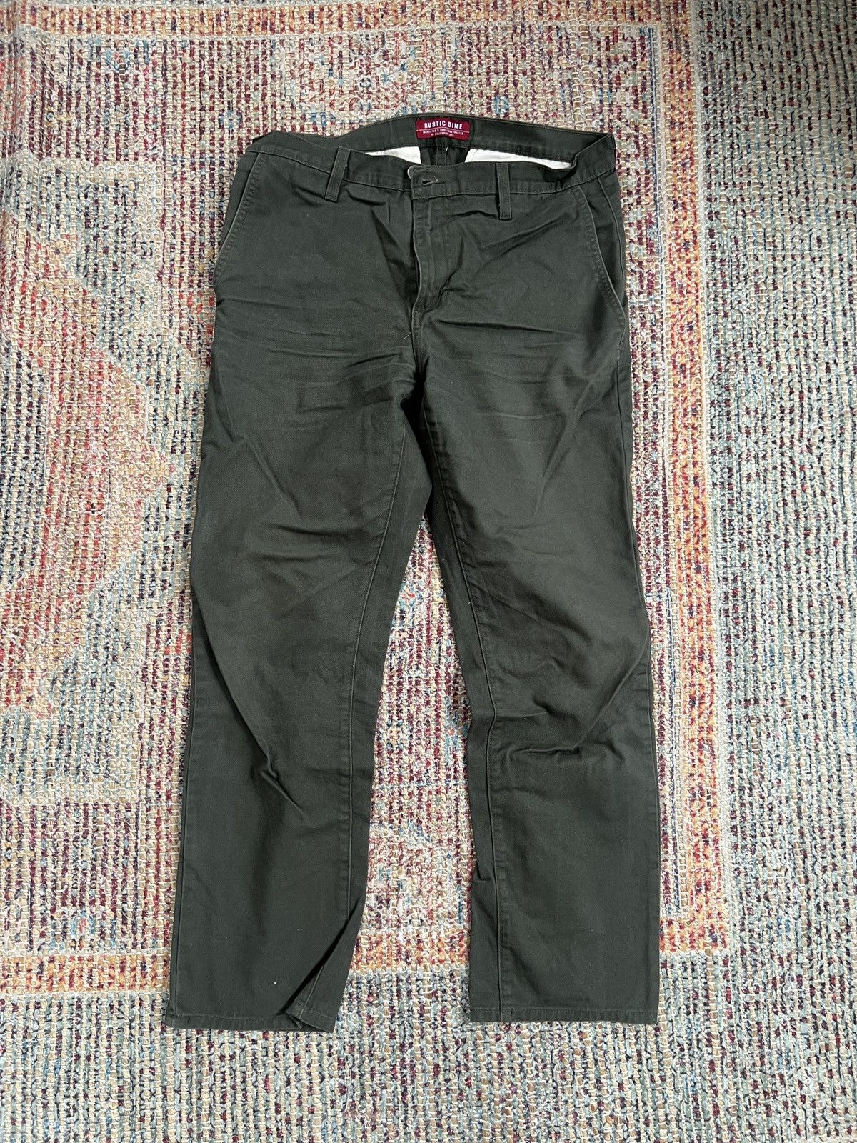 Rustic Dime Rustic Dime Olive Chinos (AMERICAN MADE) Size US 32 / EU 48 - 1 Thumbnail