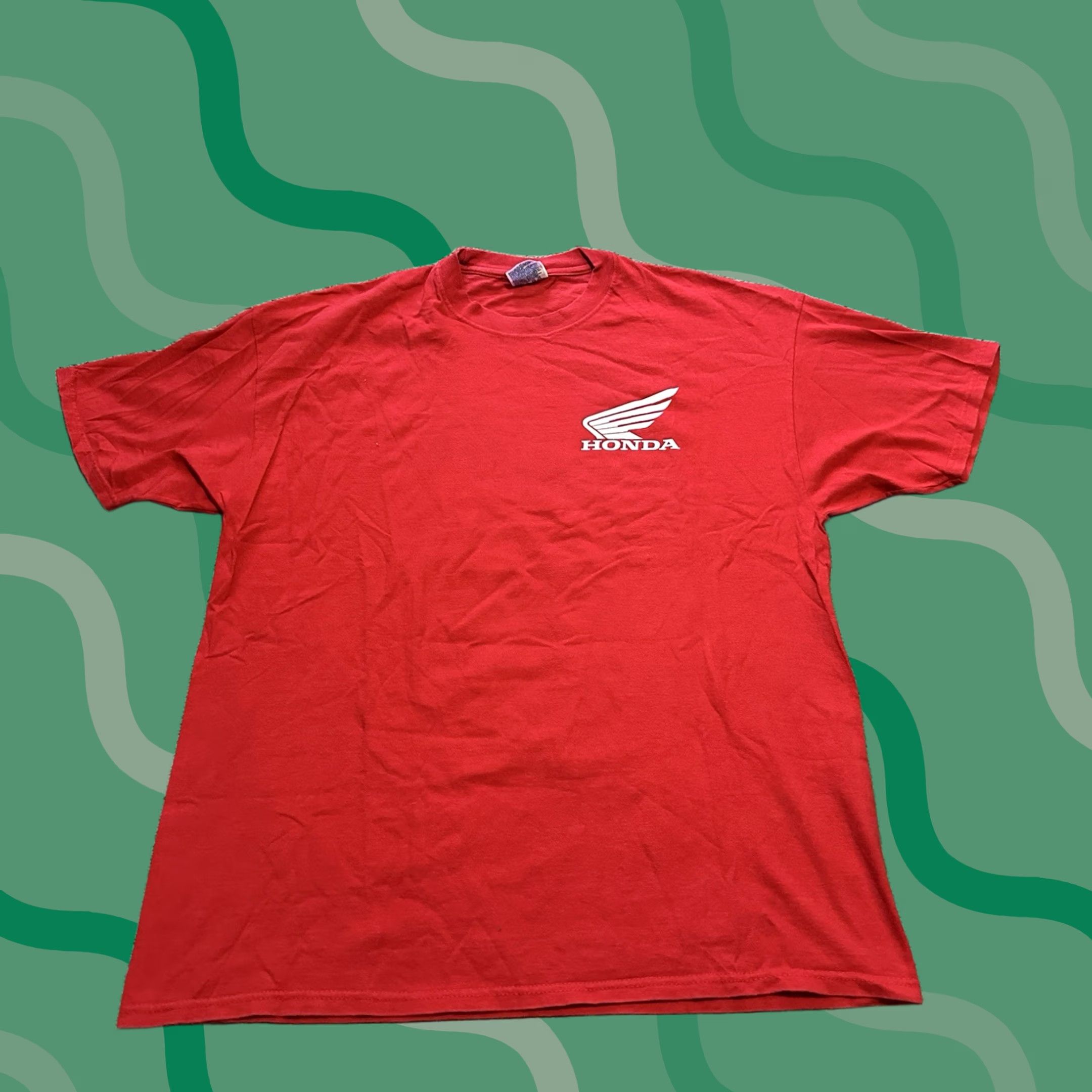 Honda VINTAGE Honda Shirt Mens XL Motocross 90s Red Graphic Print Polo? Size US XL / EU 56 / 4 - 1 Thumbnail