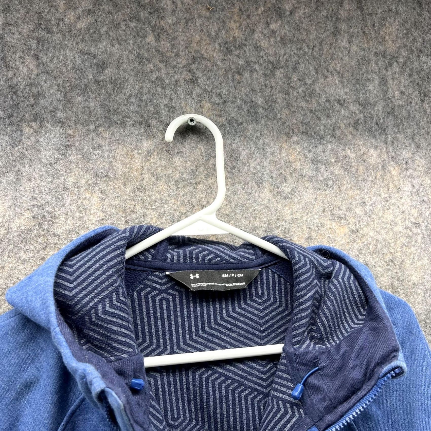 Under Armour VINTAGE Under Armour Sweater Shirt Womens Small Full Zip Hooded Fleece Logo Blue Size S / US 4 / IT 40 - 4 Thumbnail