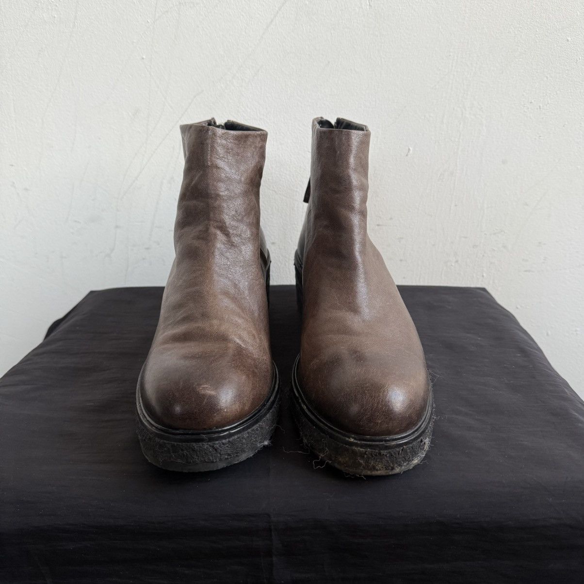 Guidi Halmanera Hand Made Italy Back Front Zip Boots Size US 7 / IT 37 - 3 Thumbnail