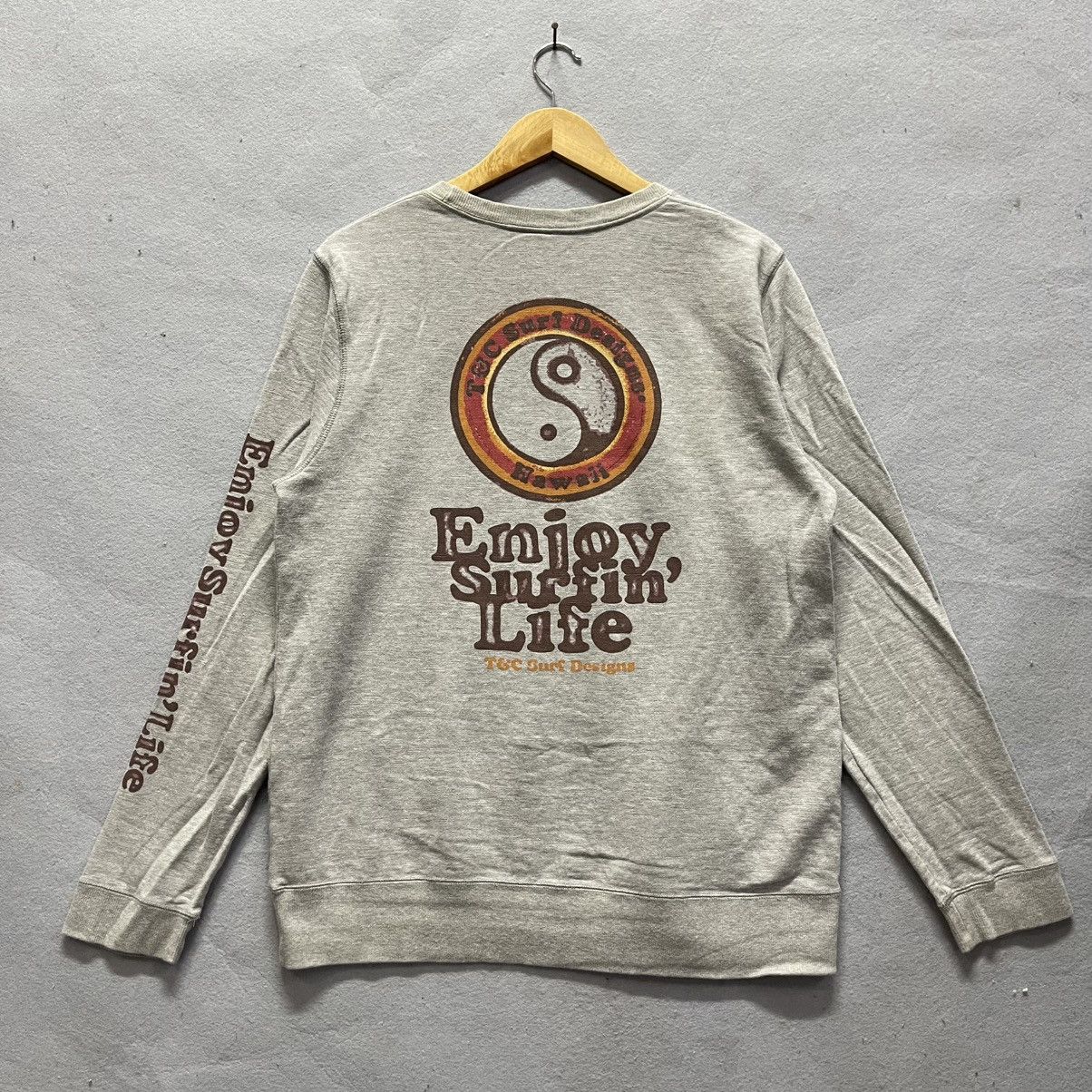 Vintage T&C Surf Designs “Enjoy Surfin’ Life” Sweatshirt – Gray Size US L / EU 52-54 / 3 - 1 Thumbnail