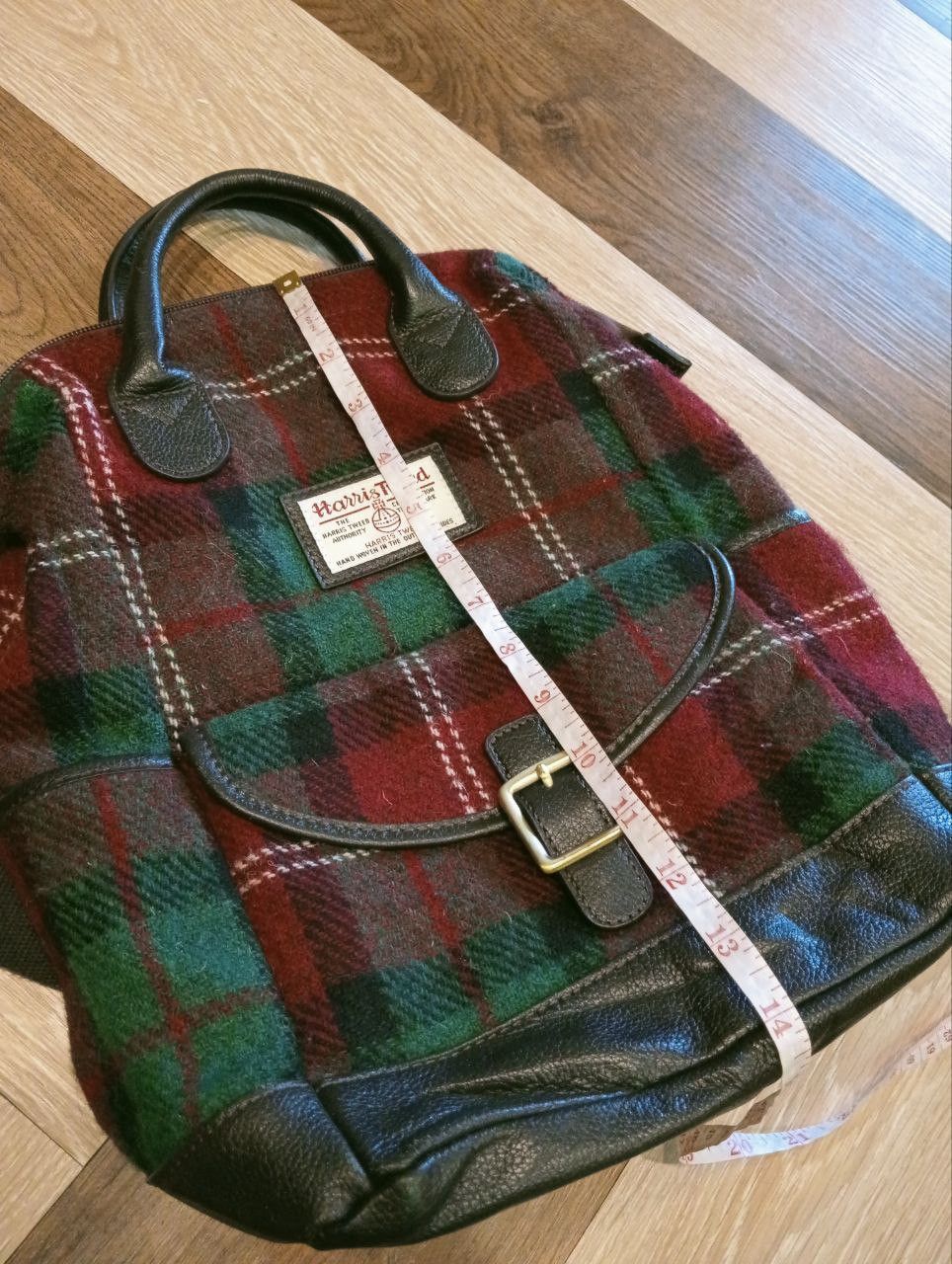 Harris Tweed HARRIS TWEED BRITISH GREEN WOOL LEATHER BACKPACK Size ONE SIZE - 14 Thumbnail