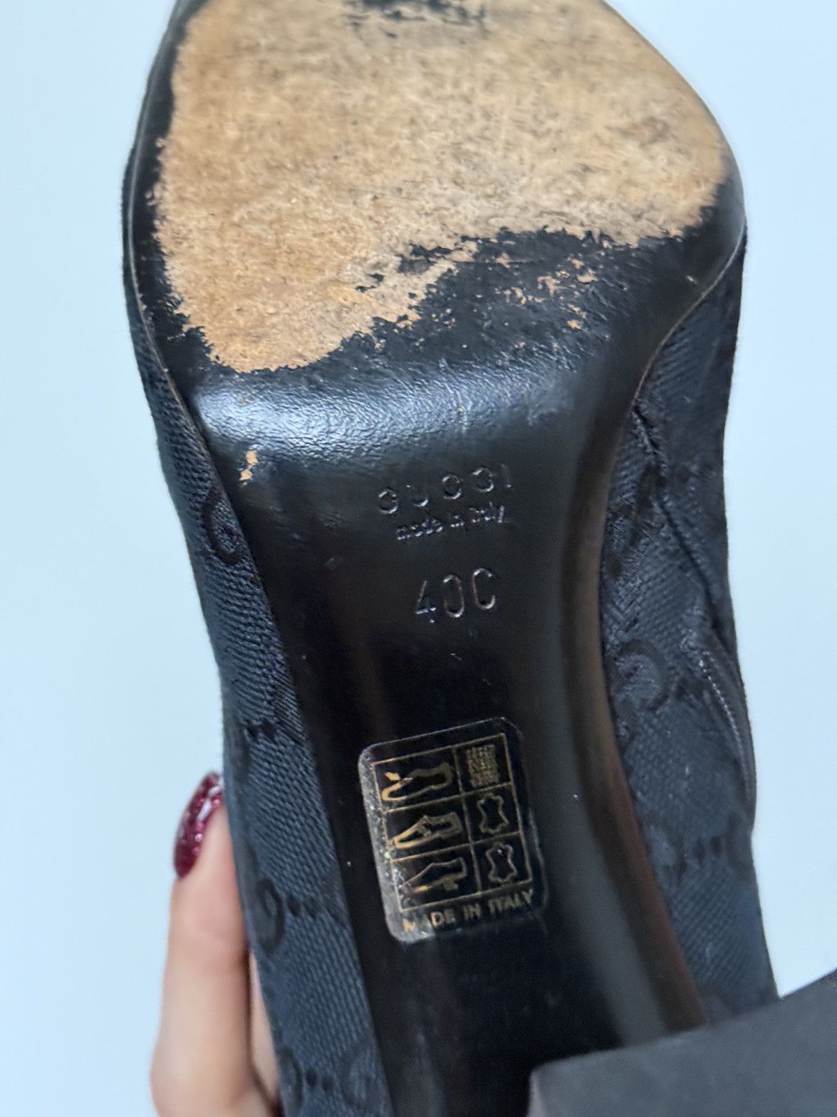 Gucci Gucci Black Canvas Monogram GG Horsebit Riding Boots Size US 10 / IT 40 - 11 Thumbnail