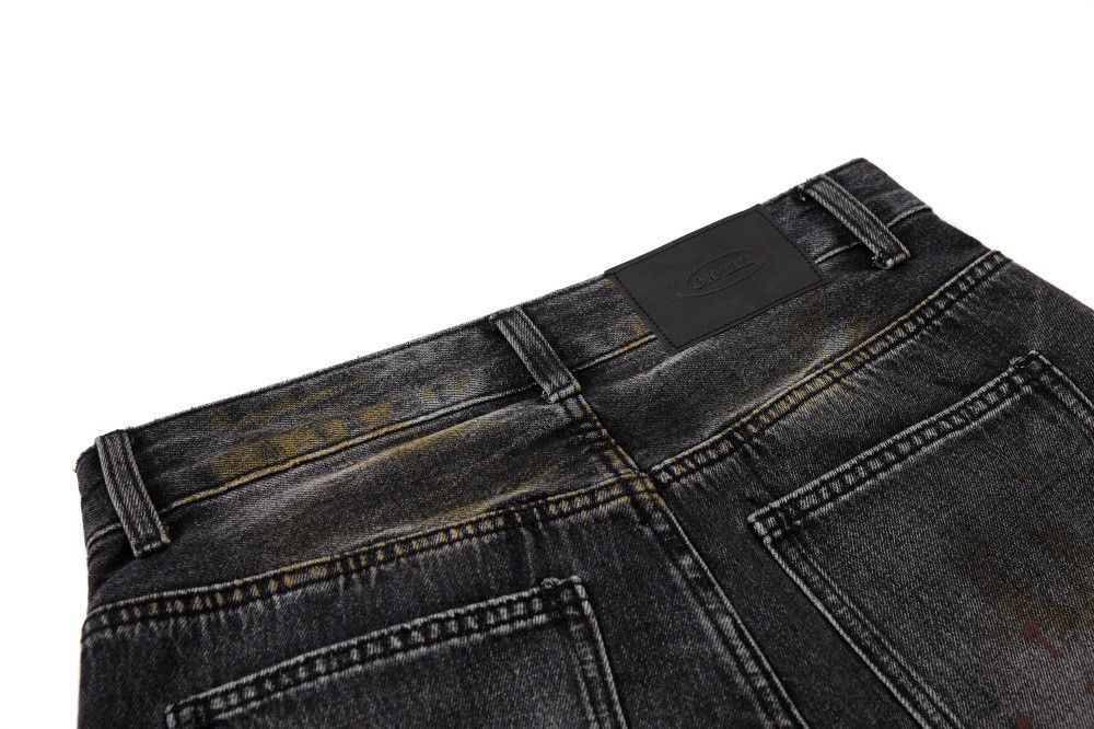 Vintage Men's loose trendy washed dirty distressed jeans Size US 32 / EU 48 - 6 Thumbnail