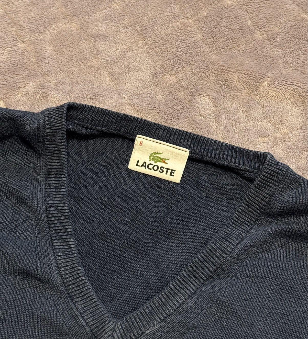 Lacoste × Vintage Vintage Lacoste Cardigan Wool Knitwear Sweater Size US L / EU 52-54 / 3 - 6 Thumbnail