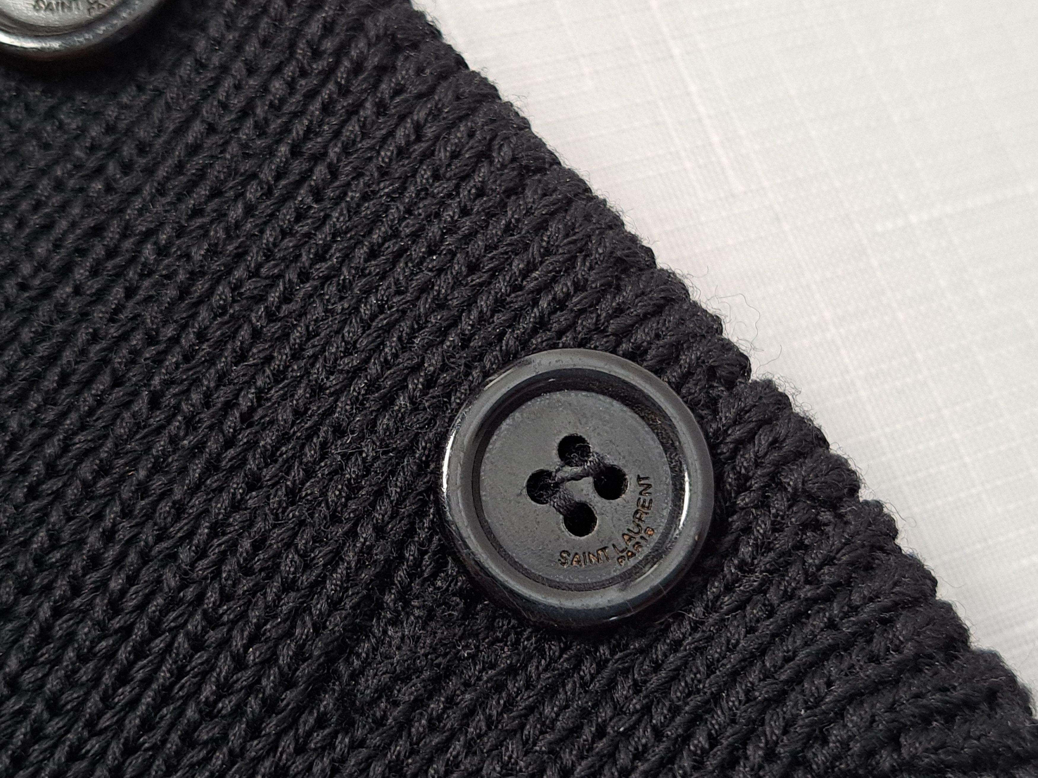 Saint Laurent Paris SAINT LAURENT Paris wool/cotton striped sweater. Size L / US 10 / IT 46 - 12 Thumbnail