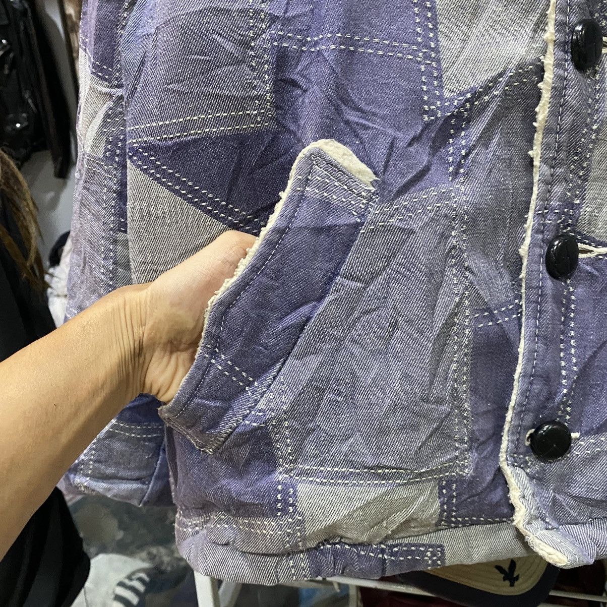 Vintage AS-IS RETRO 1970S PATCHWORK DENIM BUTTON UP JACKET SHERPA Size US S / EU 44-46 / 1 - 11 Thumbnail