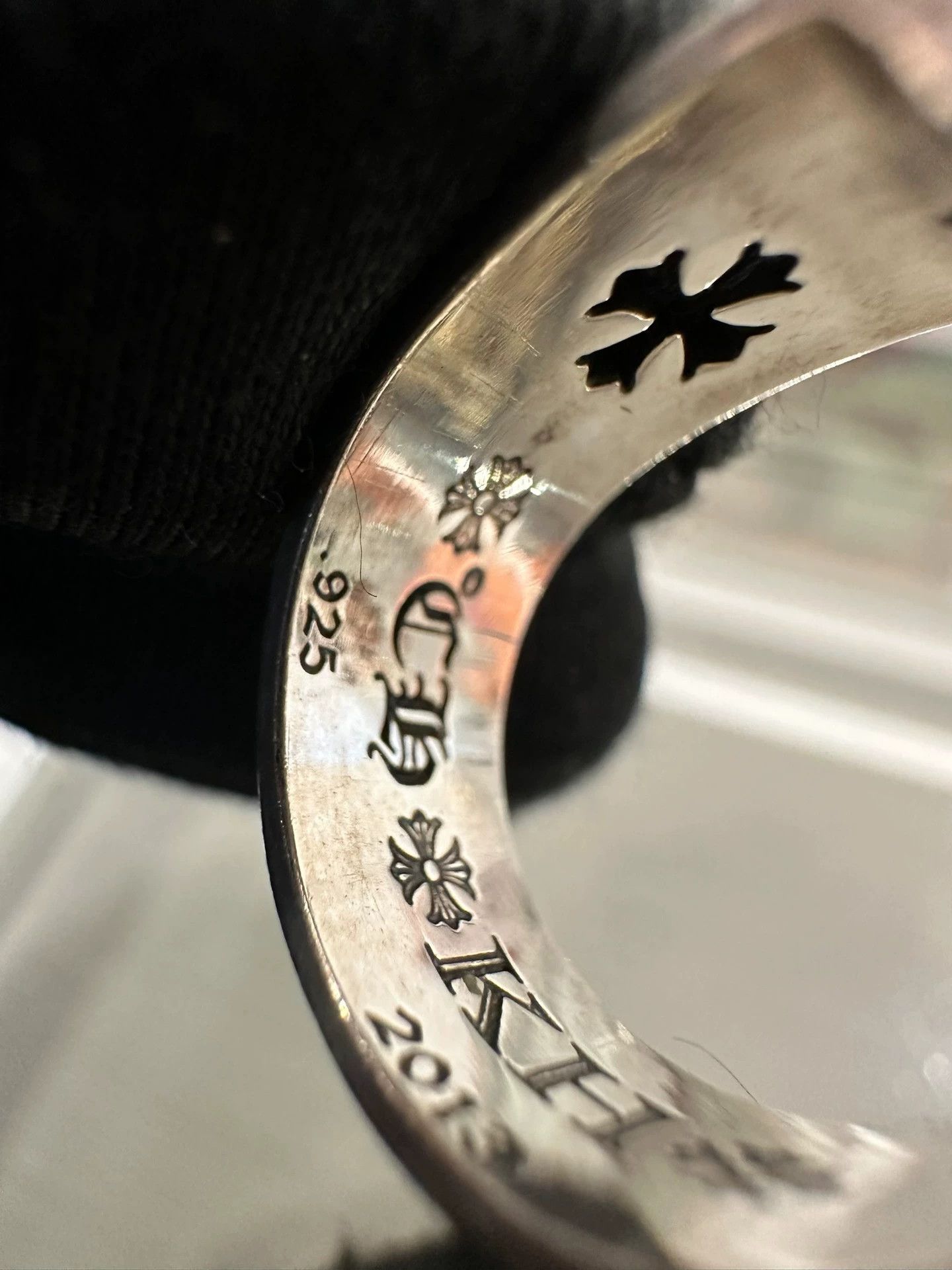 Chrome Hearts Chrome Hearts x KH Collaboration Flat Silver Ring, Size ONE SIZE - 5 Thumbnail