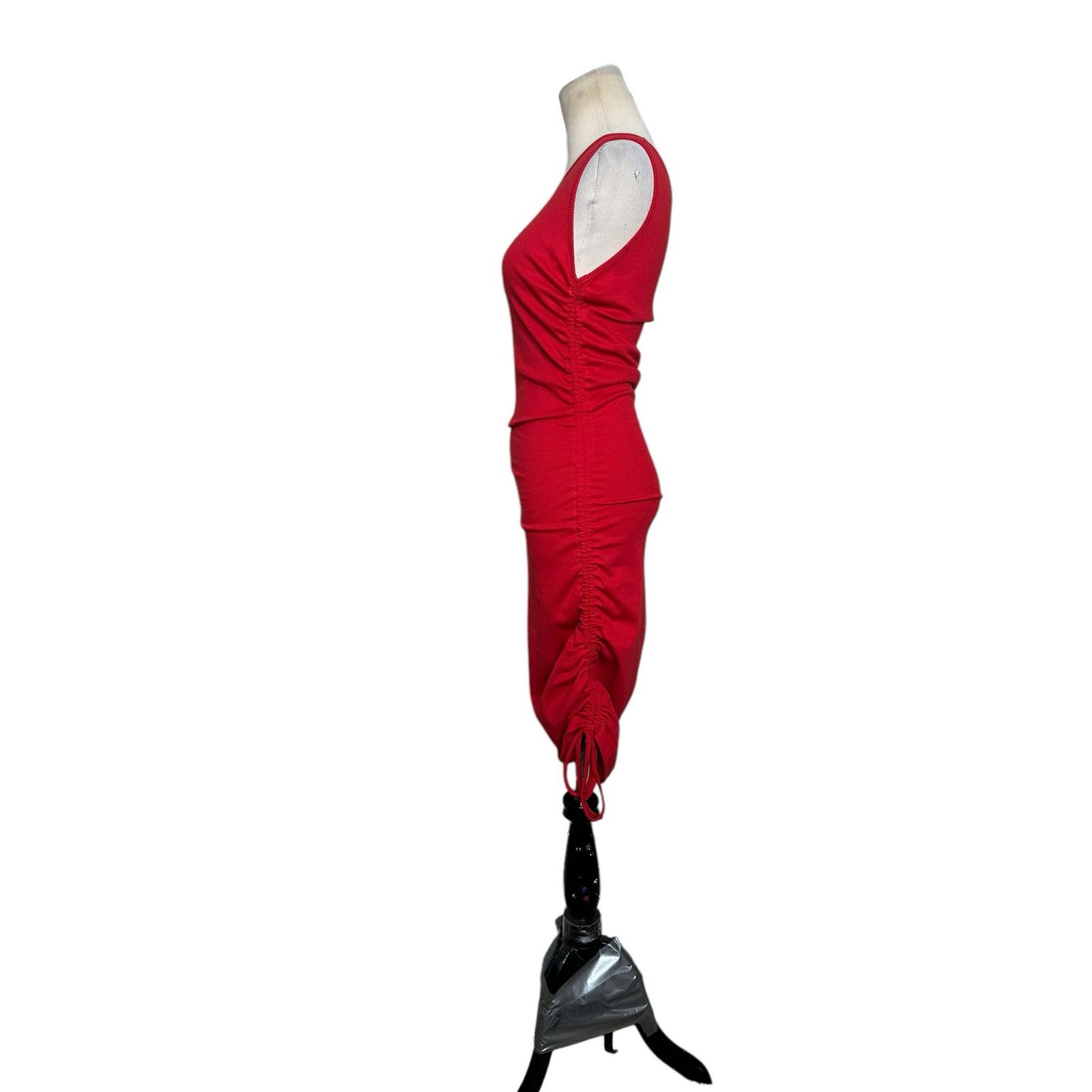 Shein Shein red one shoulder ruched midi dress size 4 Size S / US 4 / IT 40 - 7 Thumbnail