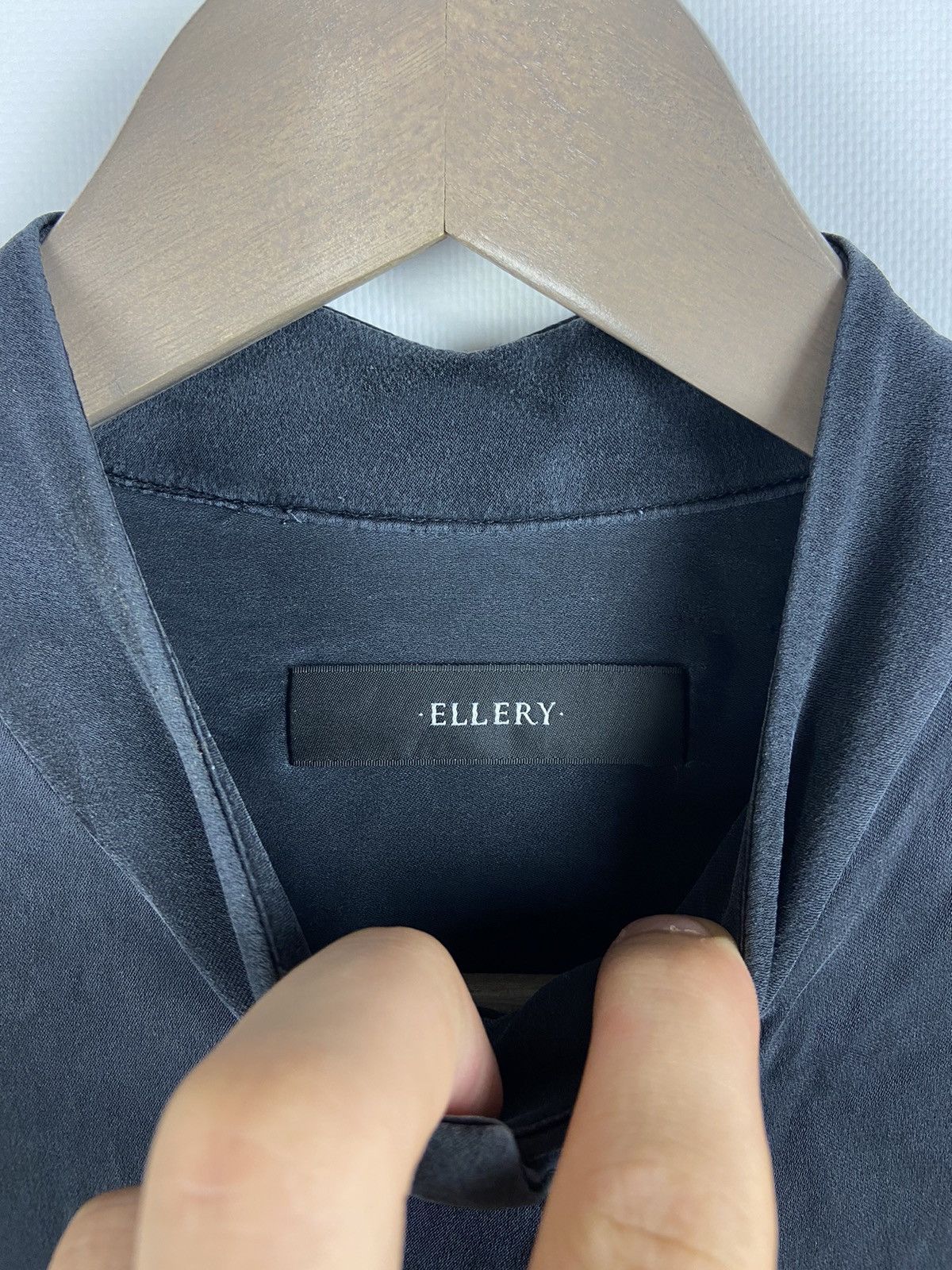 ELLERY Ellery Luxury Black Shirt Asymmetrical Long Sleeve Silk Size M / US 6-8 / IT 42-44 - 10 Thumbnail