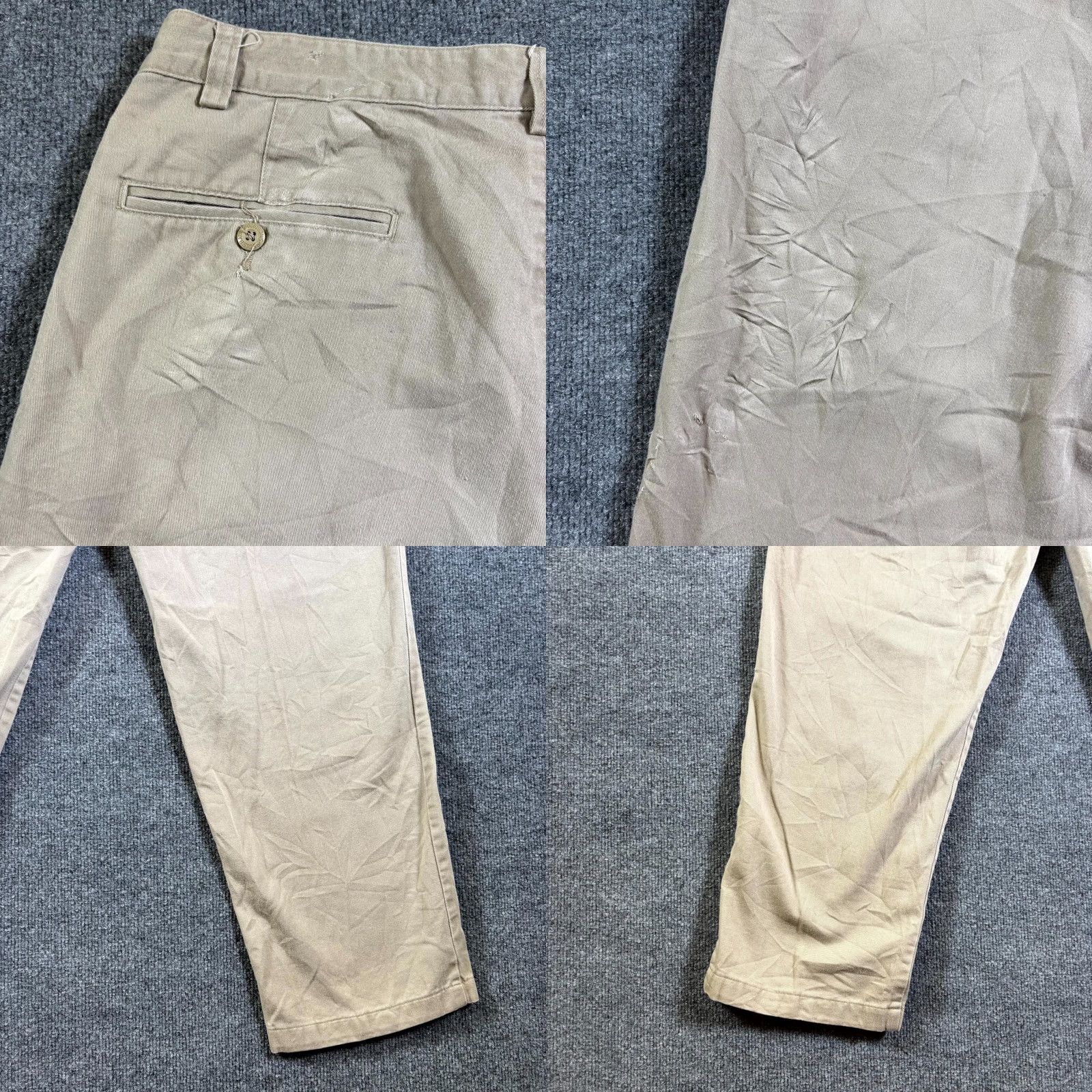Eddie Bauer Eddie Bauer Chino Pant Men's 35x32 Beige Cotton Academia Preppy Business Career Size US 35 - 11 Thumbnail