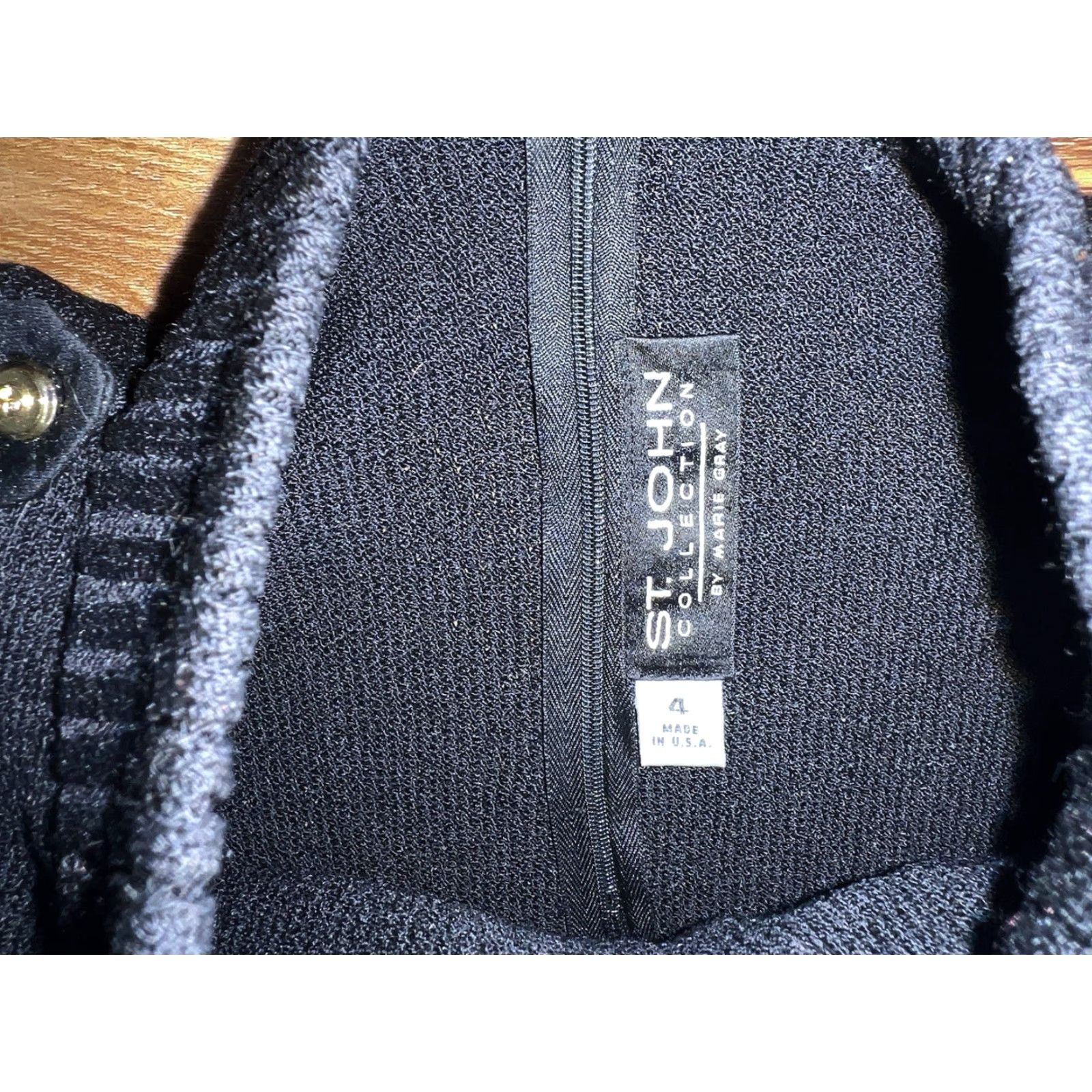 St. John St. John Santana Knit Long Sleeve Turtleneck Black 4 Button Accent Sweater Womens EUC Size S / US 4 / IT 40 - 5 Thumbnail