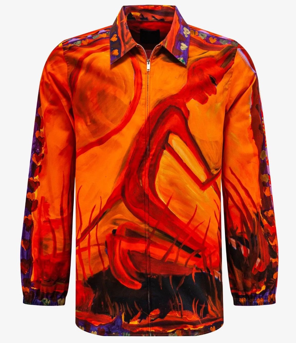 Givenchy Givenchy zipped shirt poplin with a Josh Smith Devil print. Size US XL / EU 56 / 4 - 1 Thumbnail