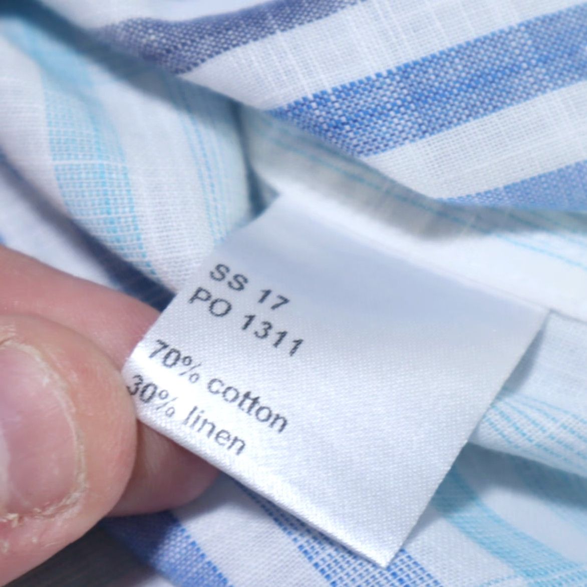 Vintage True Measure of a Man Shirt XL White Plaid Button Up Linen Cotton Blend Long Sleeve Mens Size US XL / EU 56 / 4 - 7 Thumbnail