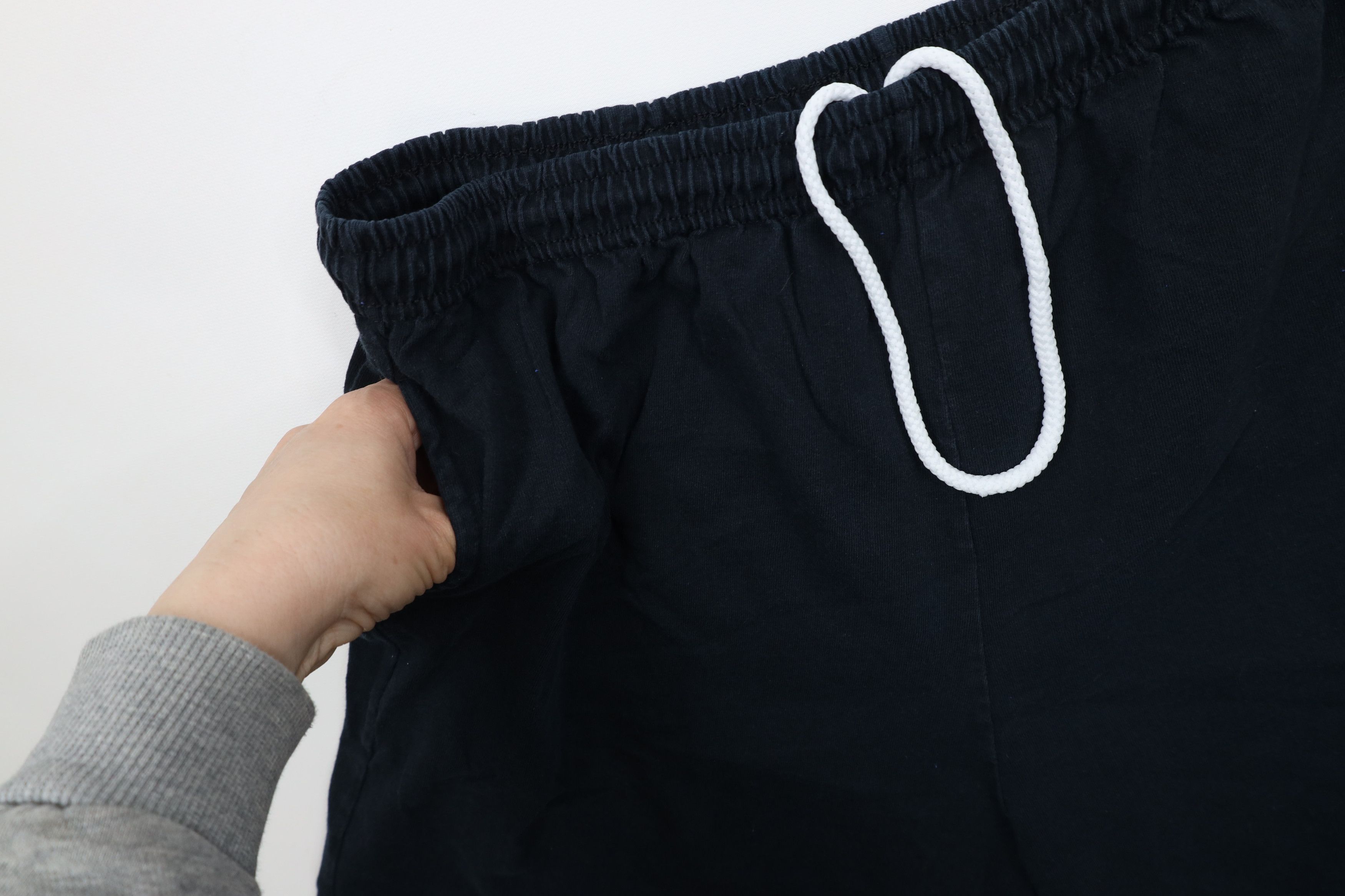 Vintage Vintage 90s Streetwear Blank Above Knee Cotton Shorts Black Size US 36 / EU 52 - 5 Thumbnail